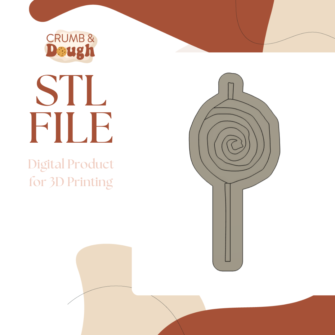 Lollipop Cookie Stamp & Cutter STL File