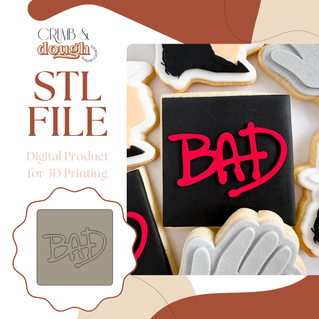 Michael Jackson BAD Stamp & Cutter STL File