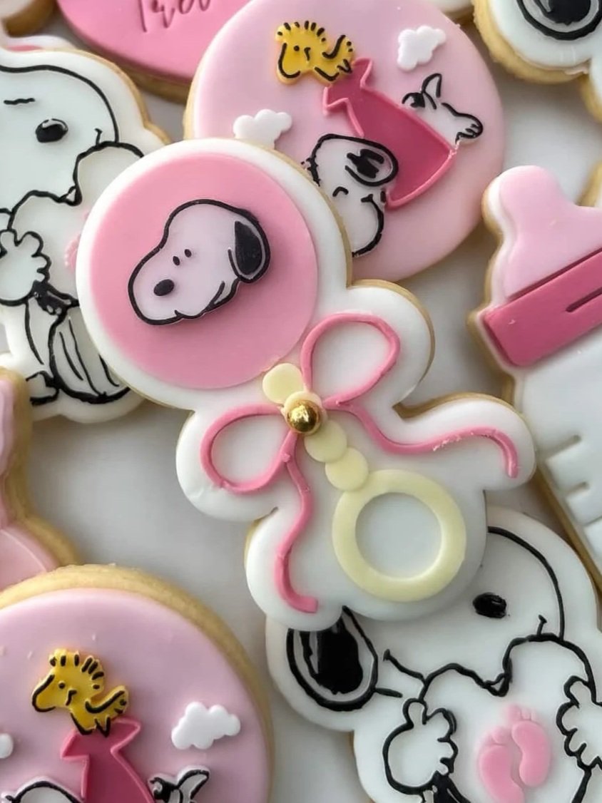 Snoopy Baby Rattle Cookie Stamp & Cutter