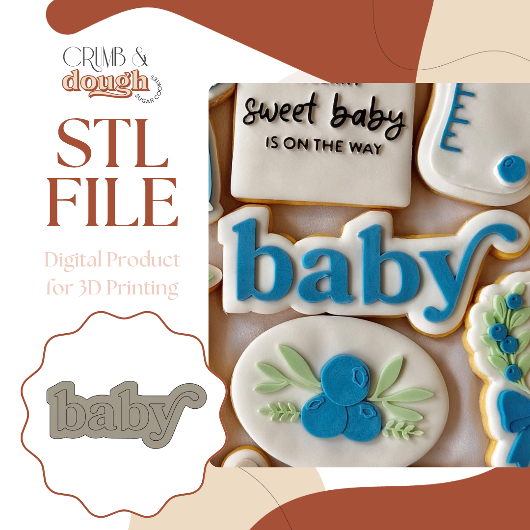 Baby Cookie Stamp & Cutter STL File