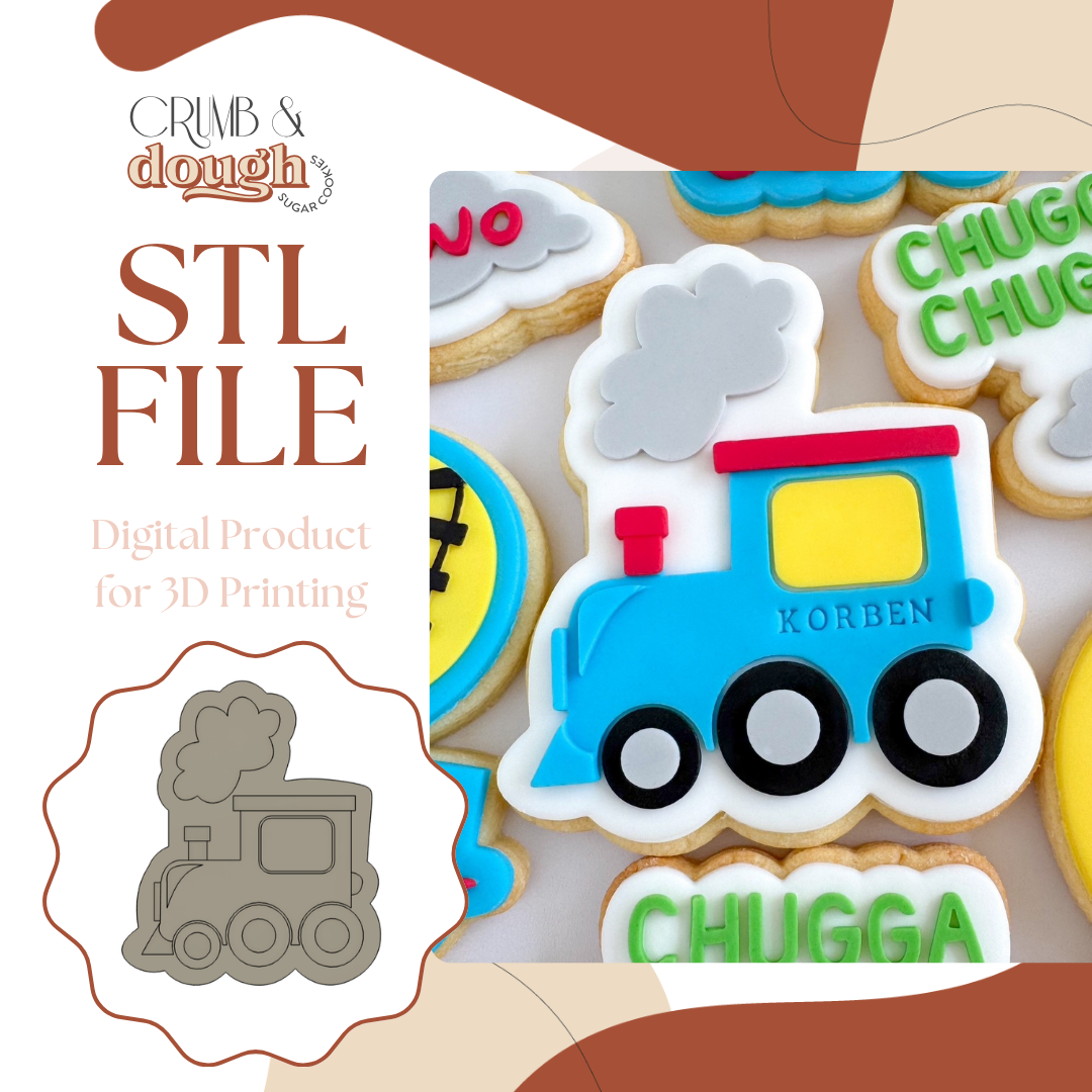 Train Cookie Stamp & Cutter STL File
