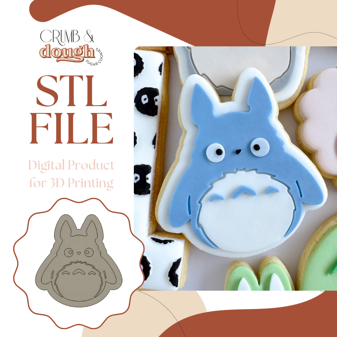 Totoro Cookie Stamp & Cutter STL File