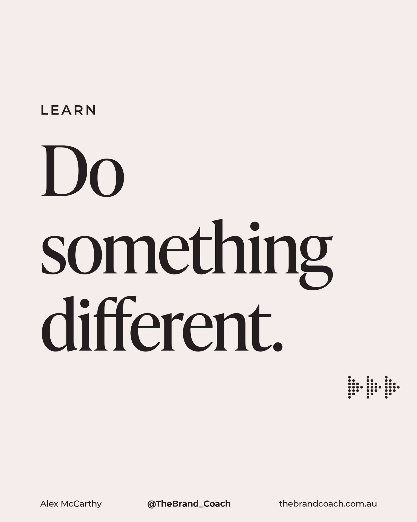 When it comes to branding, &ldquo;Do Something Different&rdquo; is my mantra ☀️

Here are a few reasons why 👀

#thebrandcoach #brandingtips #brandidentitydesign #branddesigner #brandidentity #brandcoaching #brandingstrategy #branding101 #businesschi