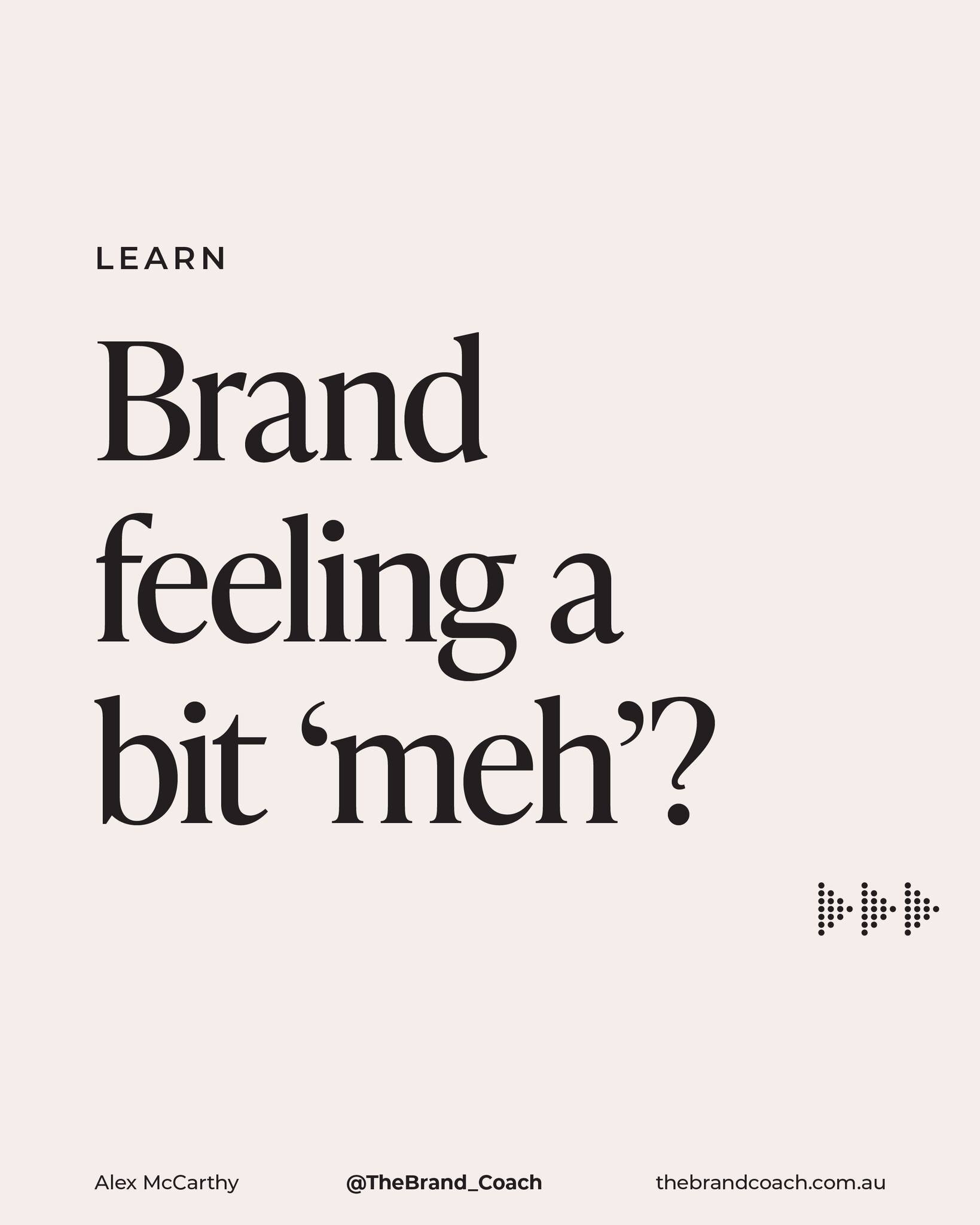Maybe it's time to give your brand a fresh new look ✨

This may feel daunting, but it doesn&rsquo;t have to be.

Let's break it down into simple, easy-to-follow steps...

#brandstrategy #branding #diybranding