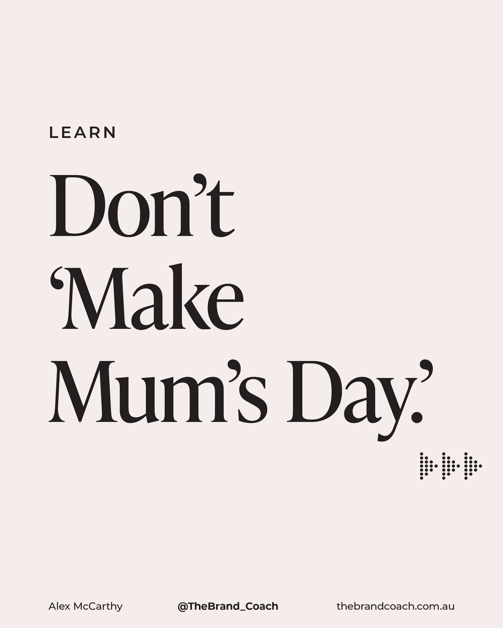 Special occasions bring out the best in clich&eacute; copywriting 👀

Working in promotional marketing for years has made me the queen of clich&eacute; headlines! In fact, I once wrote and designed an entire Mother's Day in-store promotion for Bailey