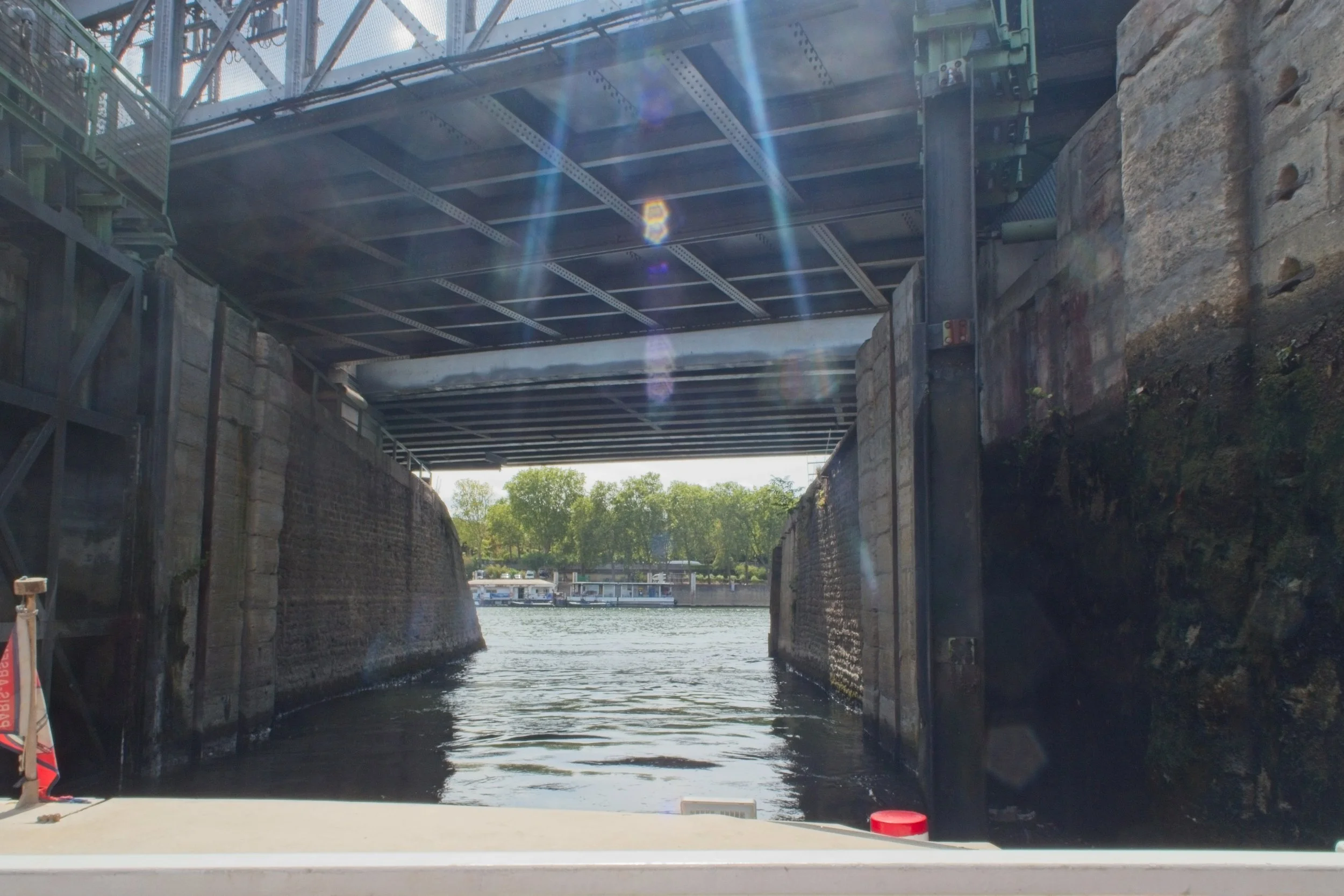 Lock gates to the River Seine