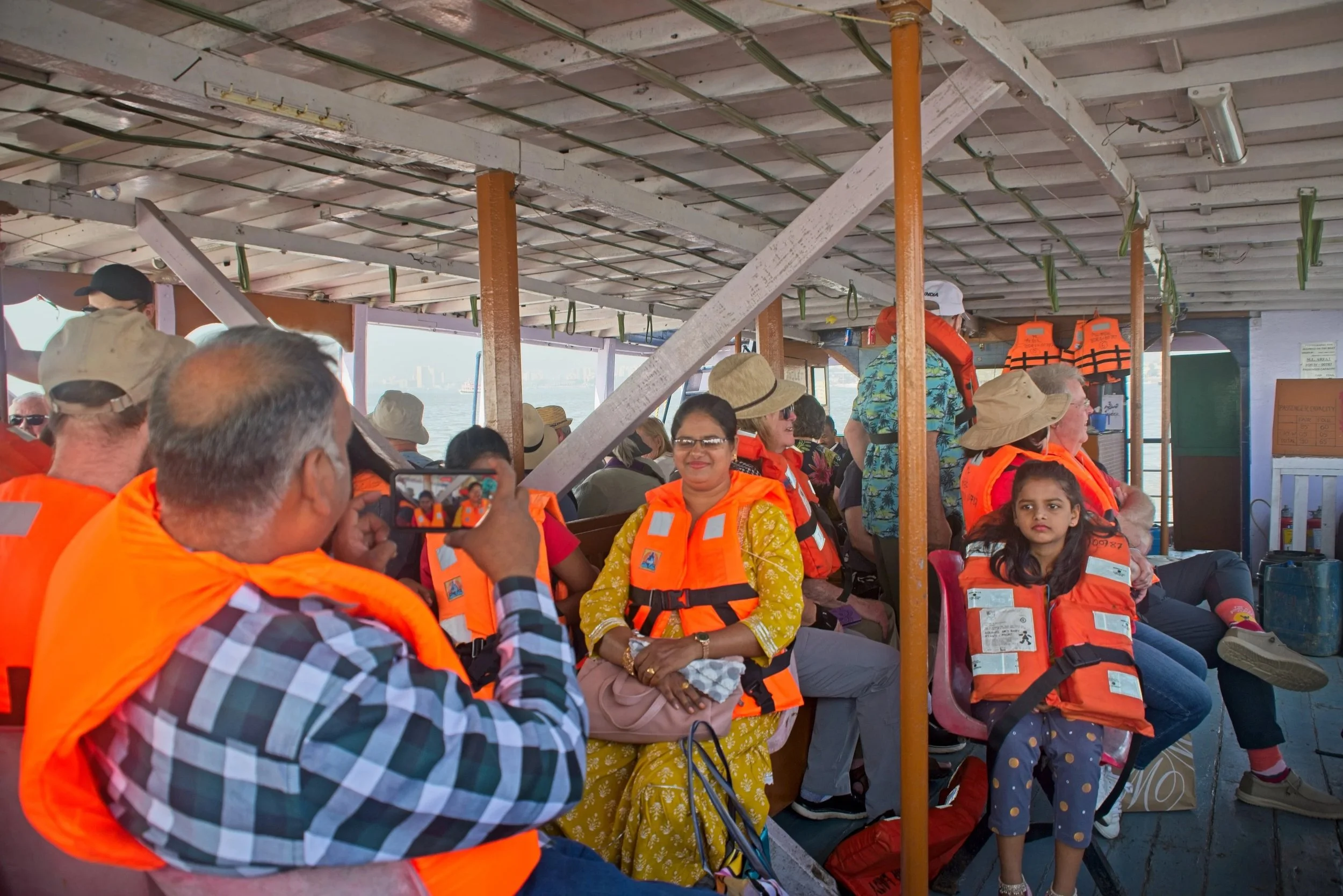 Local family onboard the ferry