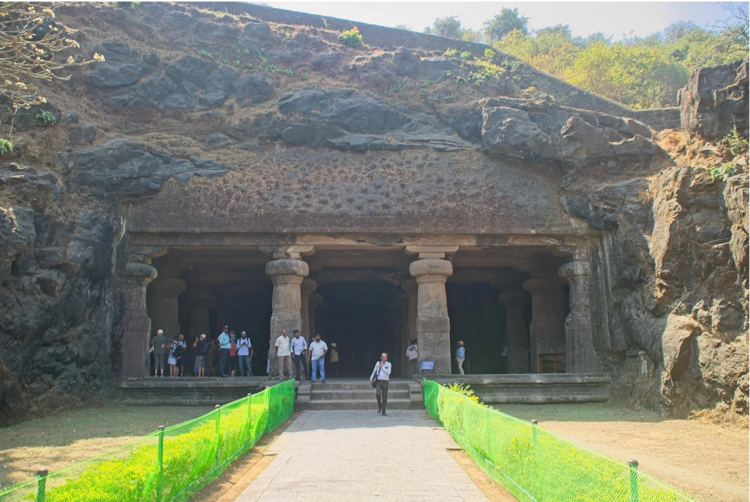 Entrance to the caves