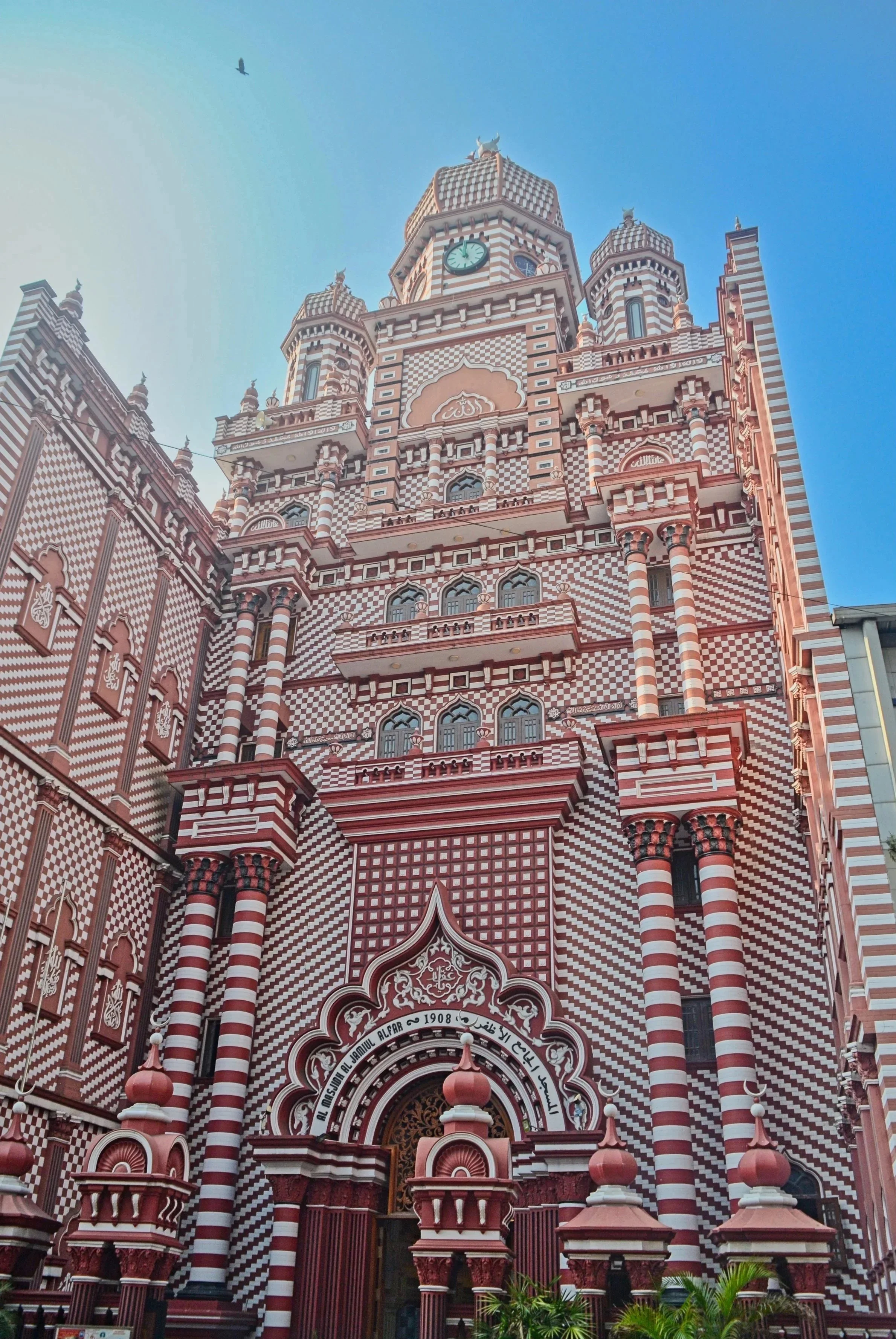 Jami-Ul-Alfar Mosque or the Red Mosque in Second Cross Street.