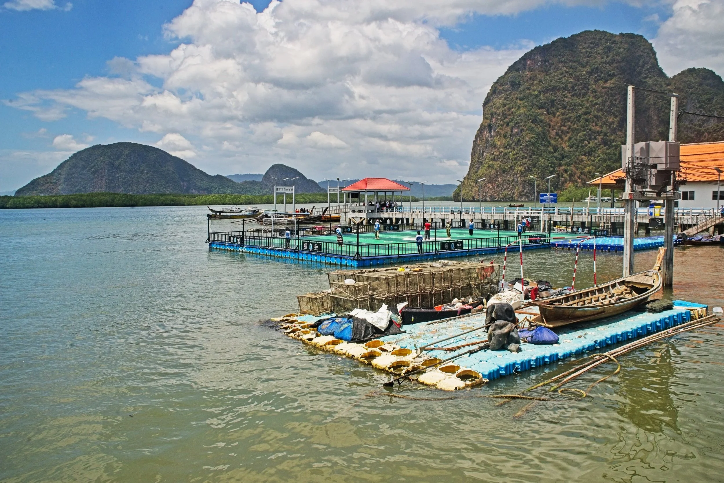 A floating sports pitch