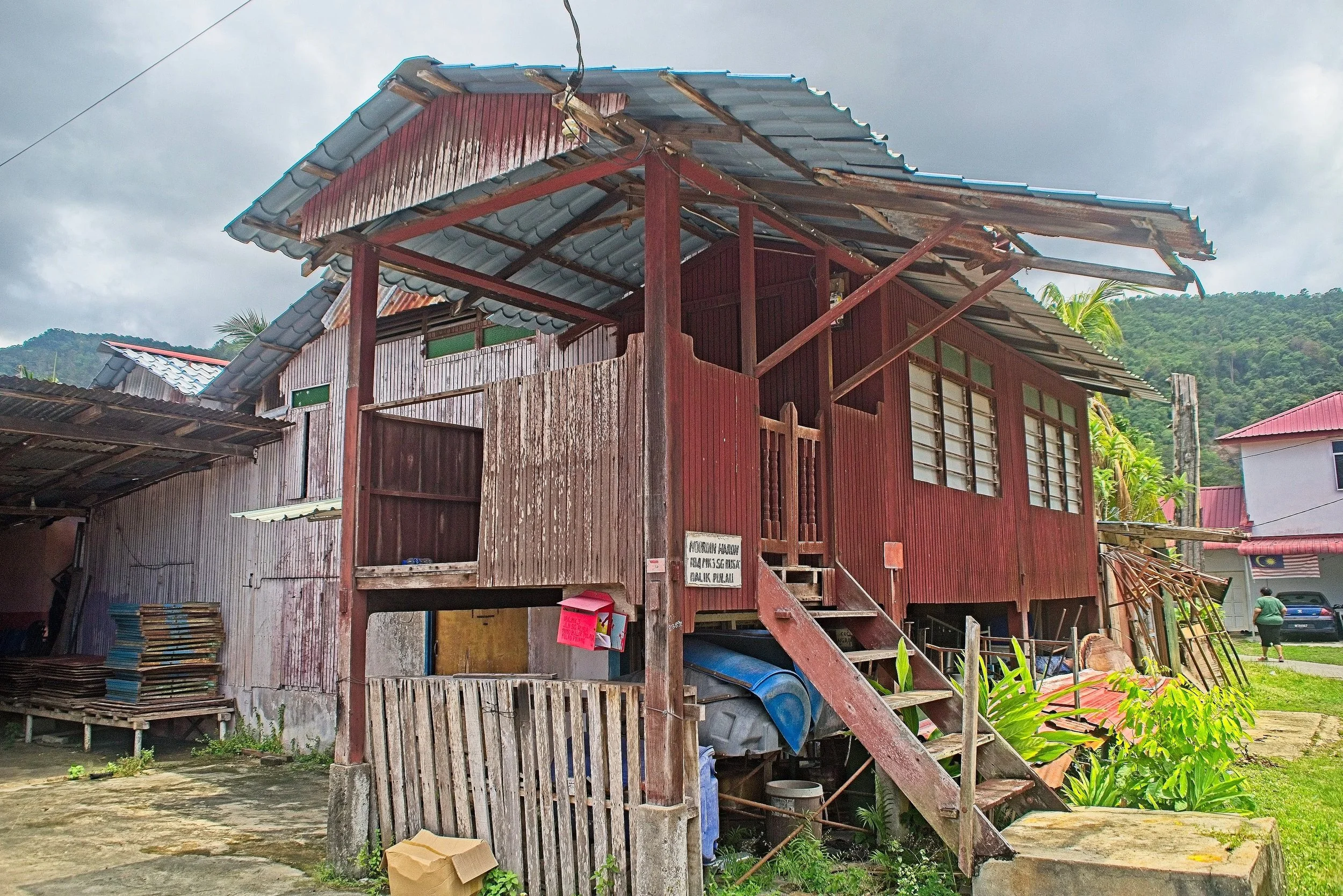 Stilt house.