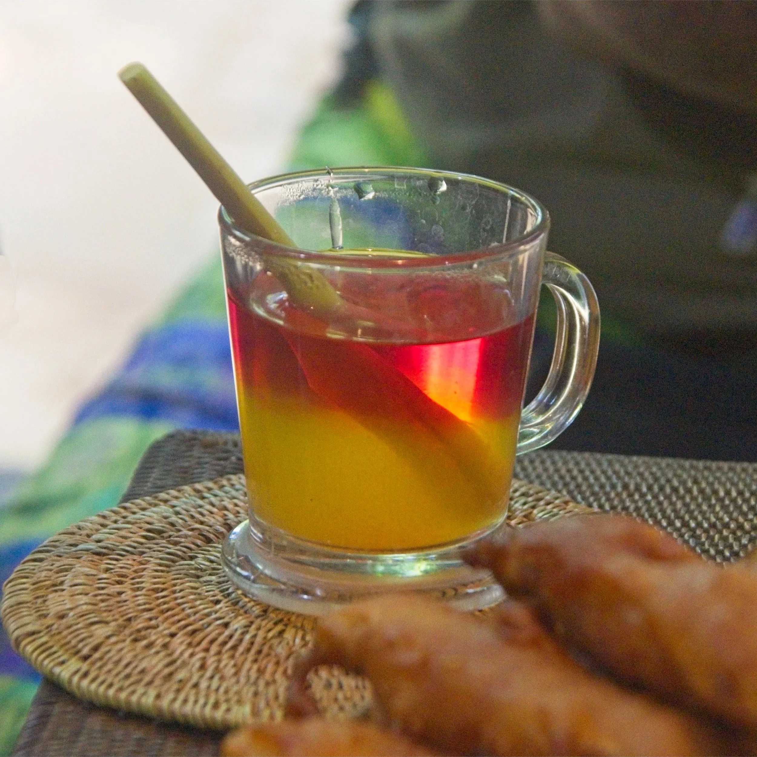 Colorful tea infusion