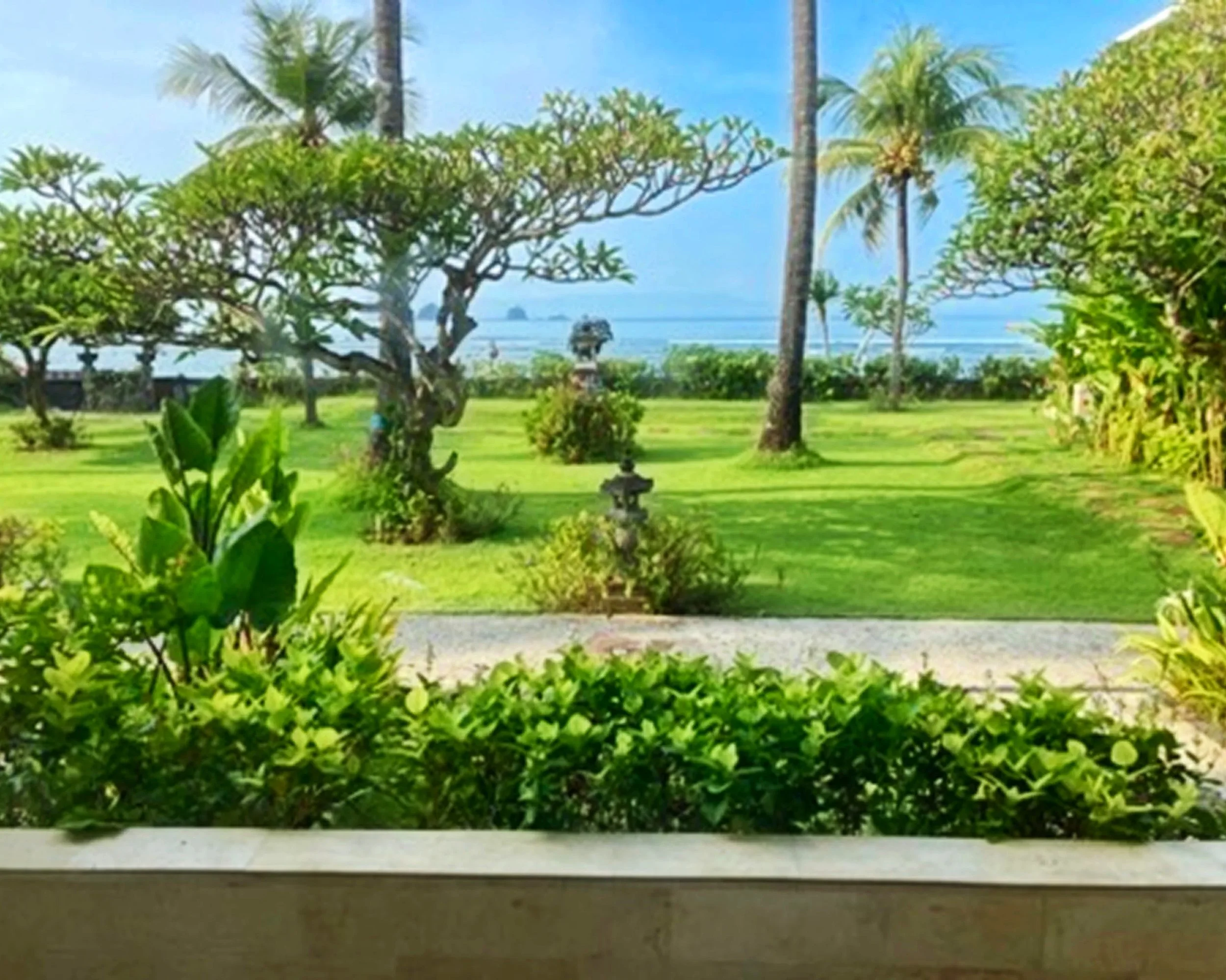 The garden is beautifully maintained.