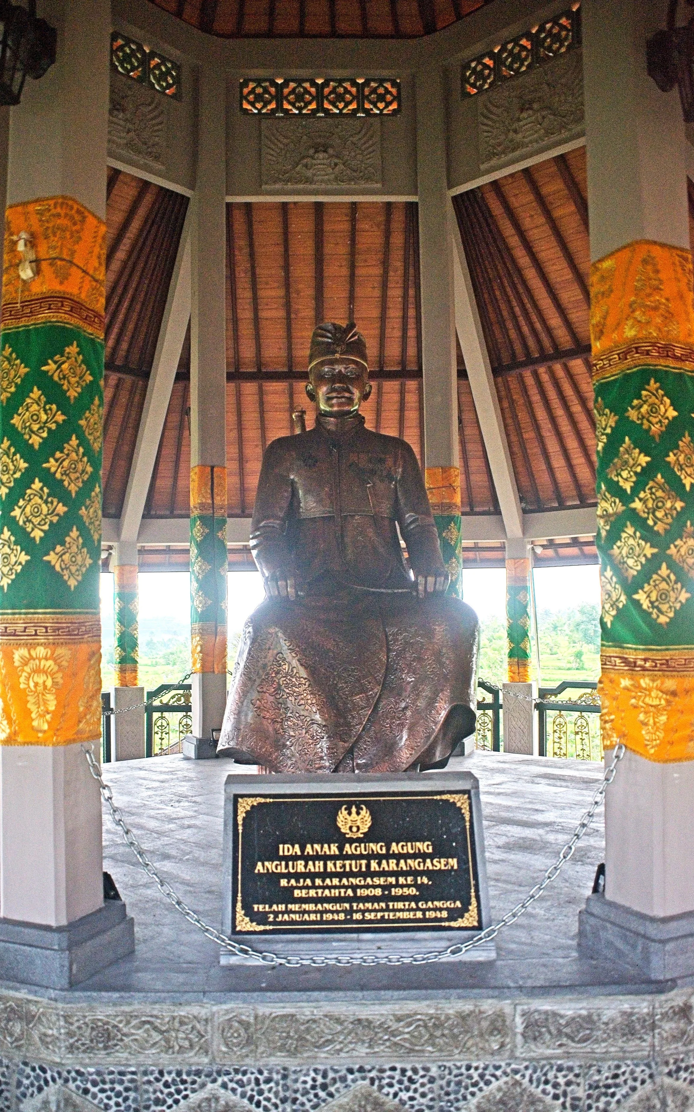 Statue at the top of the tower