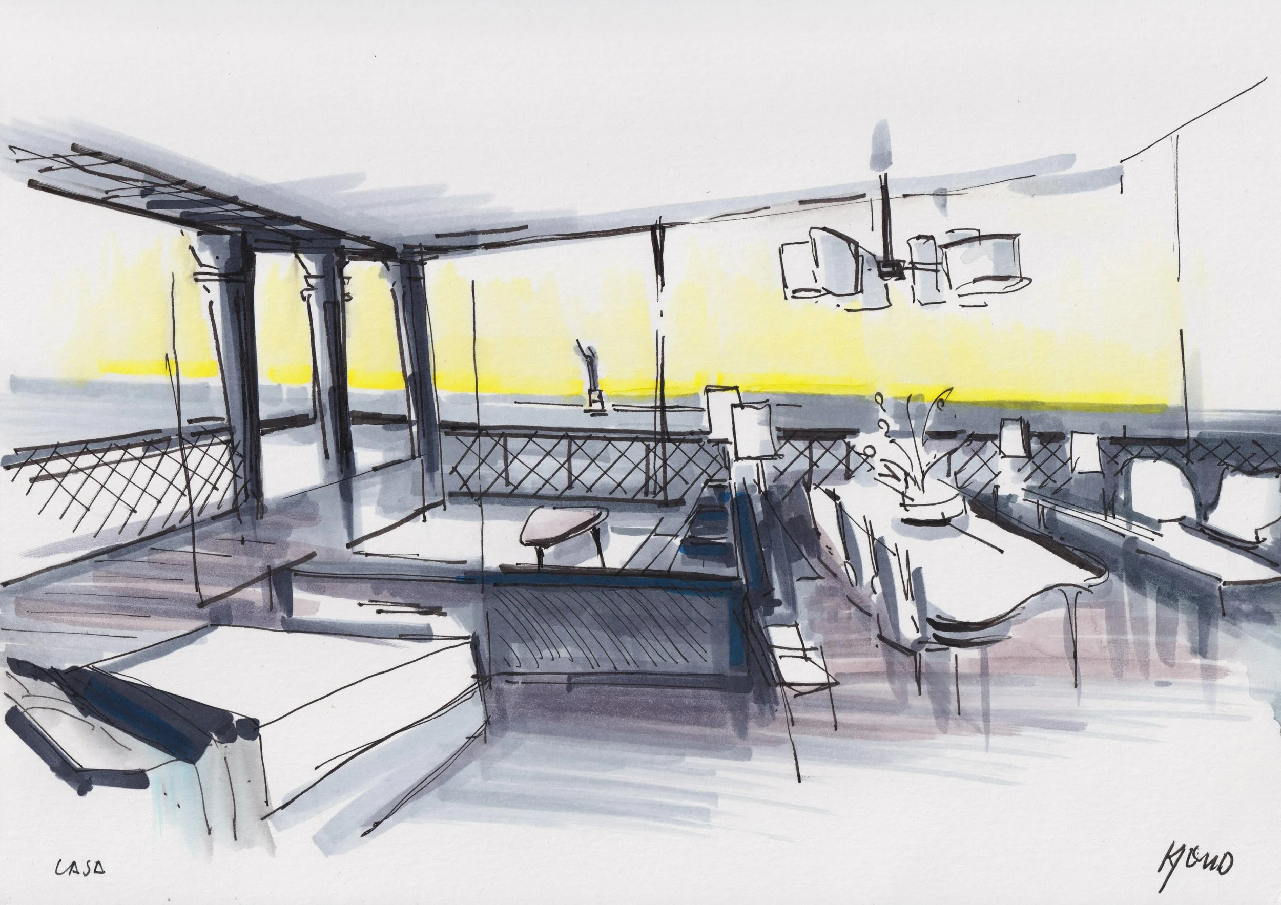 Casa Cipriani Sunset Hour overlooking Statue of Liberty