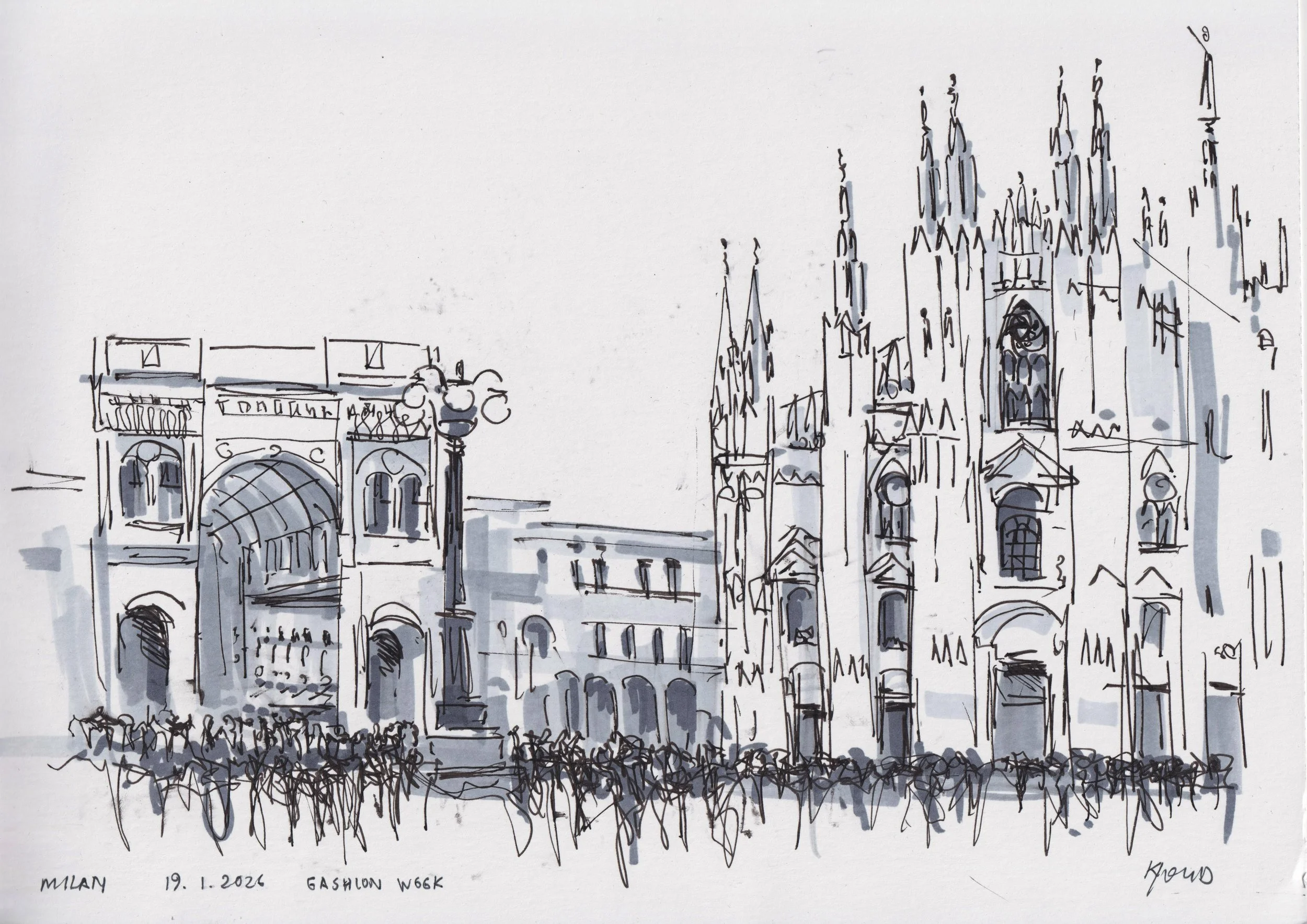 Galleria and Duomo - Milan Fashion Week