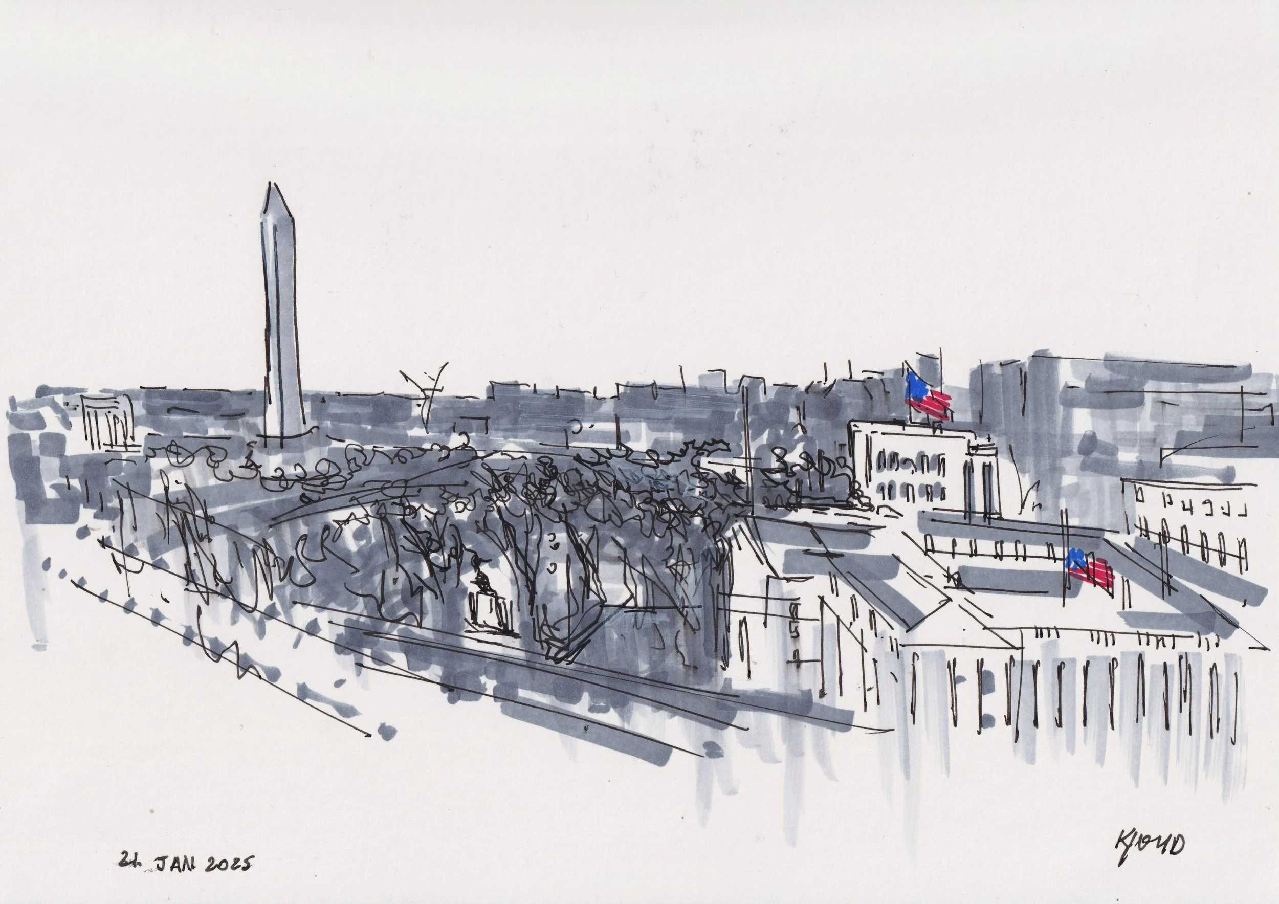 Washington Monument from above