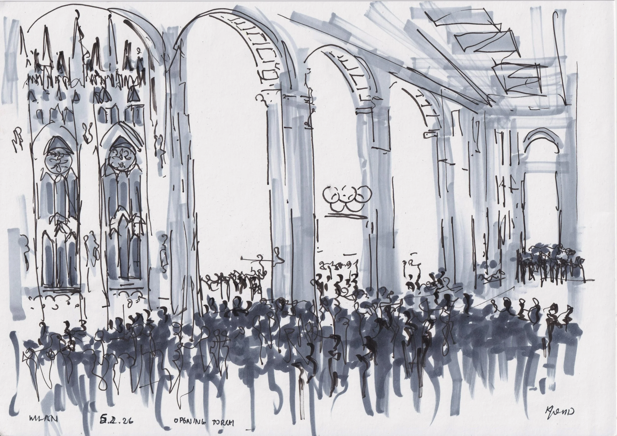 Olympic Torch at the Duomo - Milan Olympics 2026