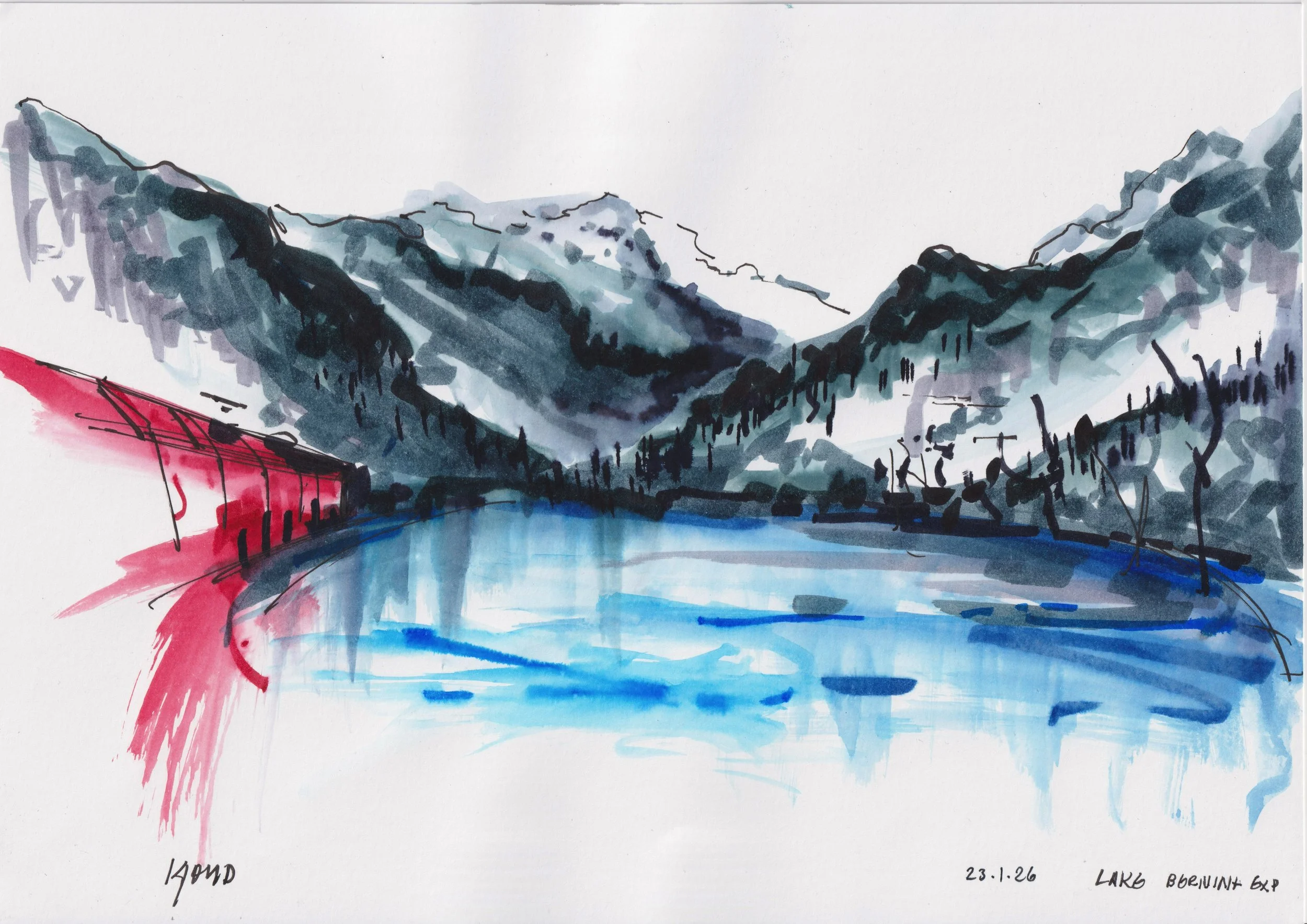 Bernina Express By The Lake