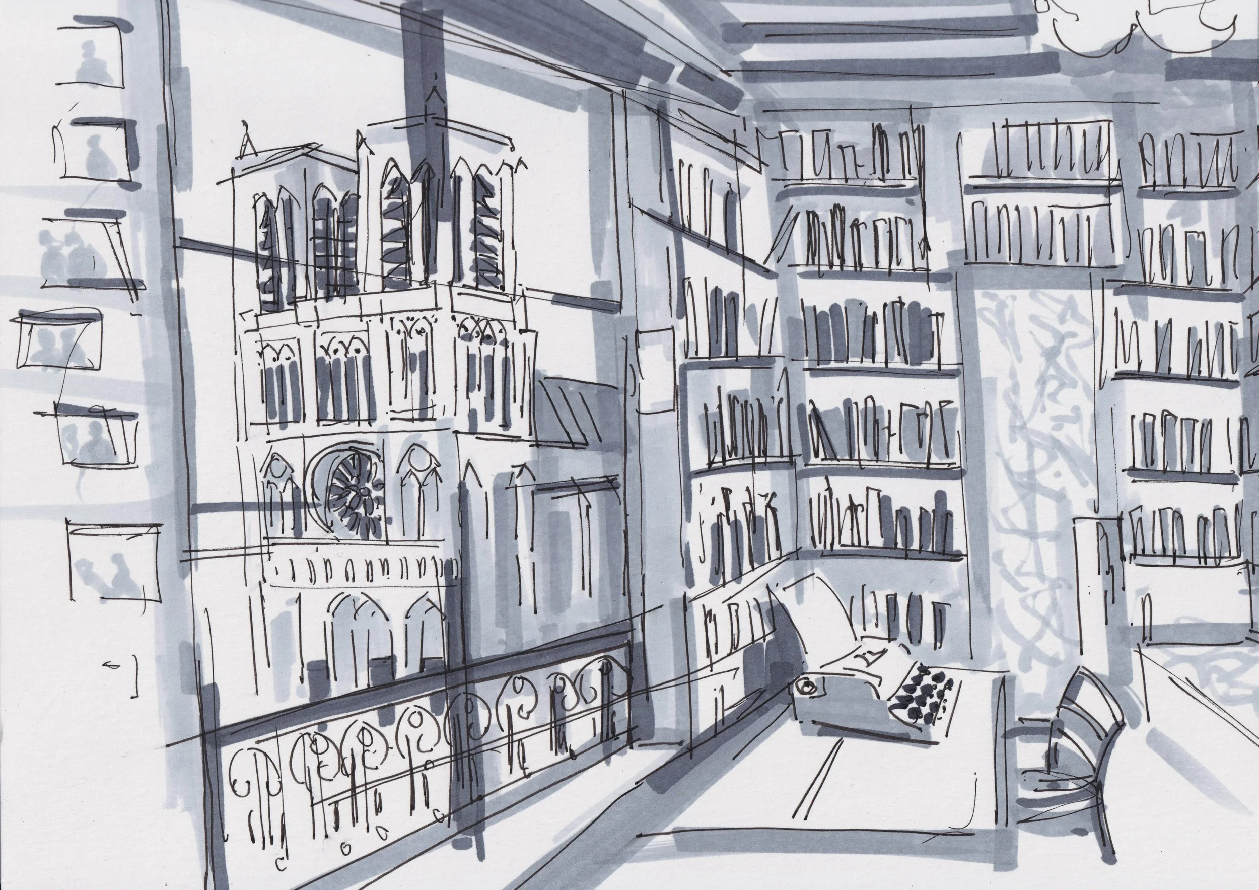 Notre Dame from Shakespeare & Co