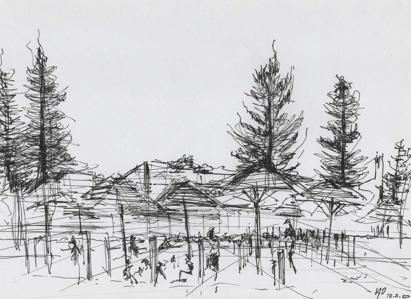 Elwood Bathers restaurant under umbrellas