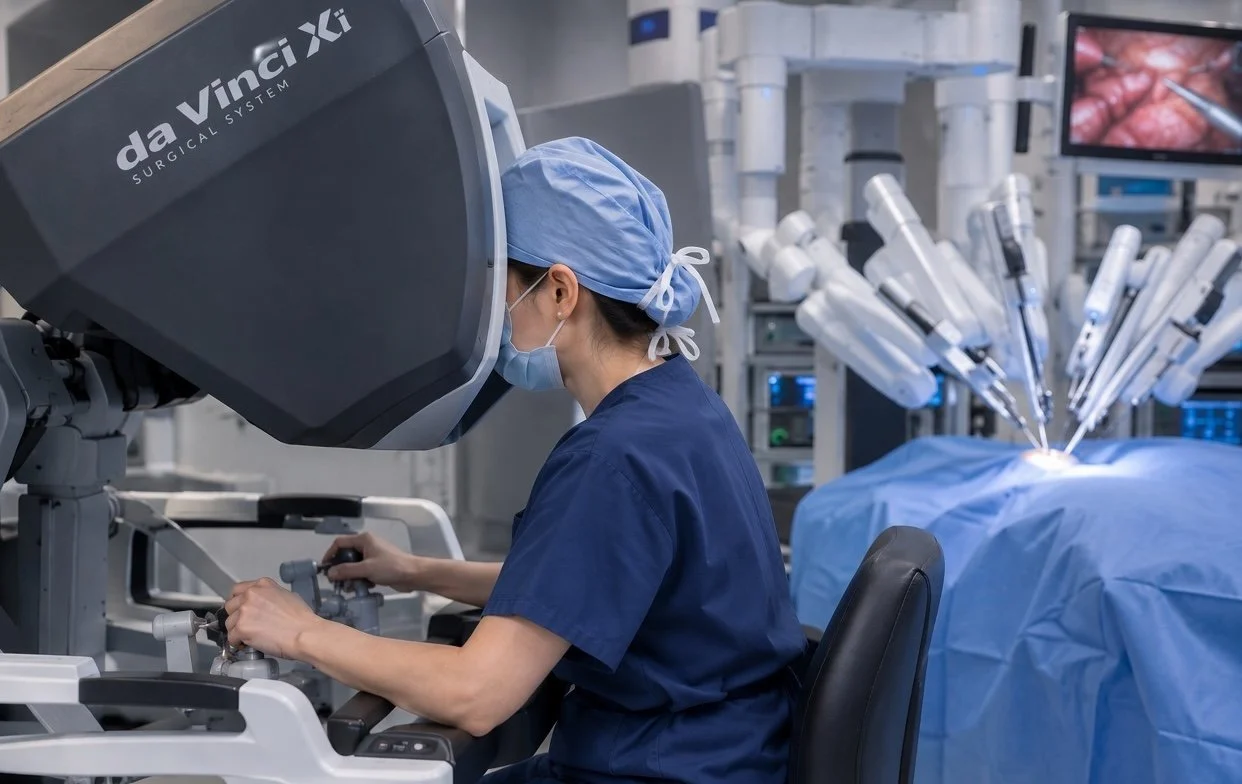 da Vinci Xi Surgical System used by Dr Suat Chin Ng for selected robotic procedures