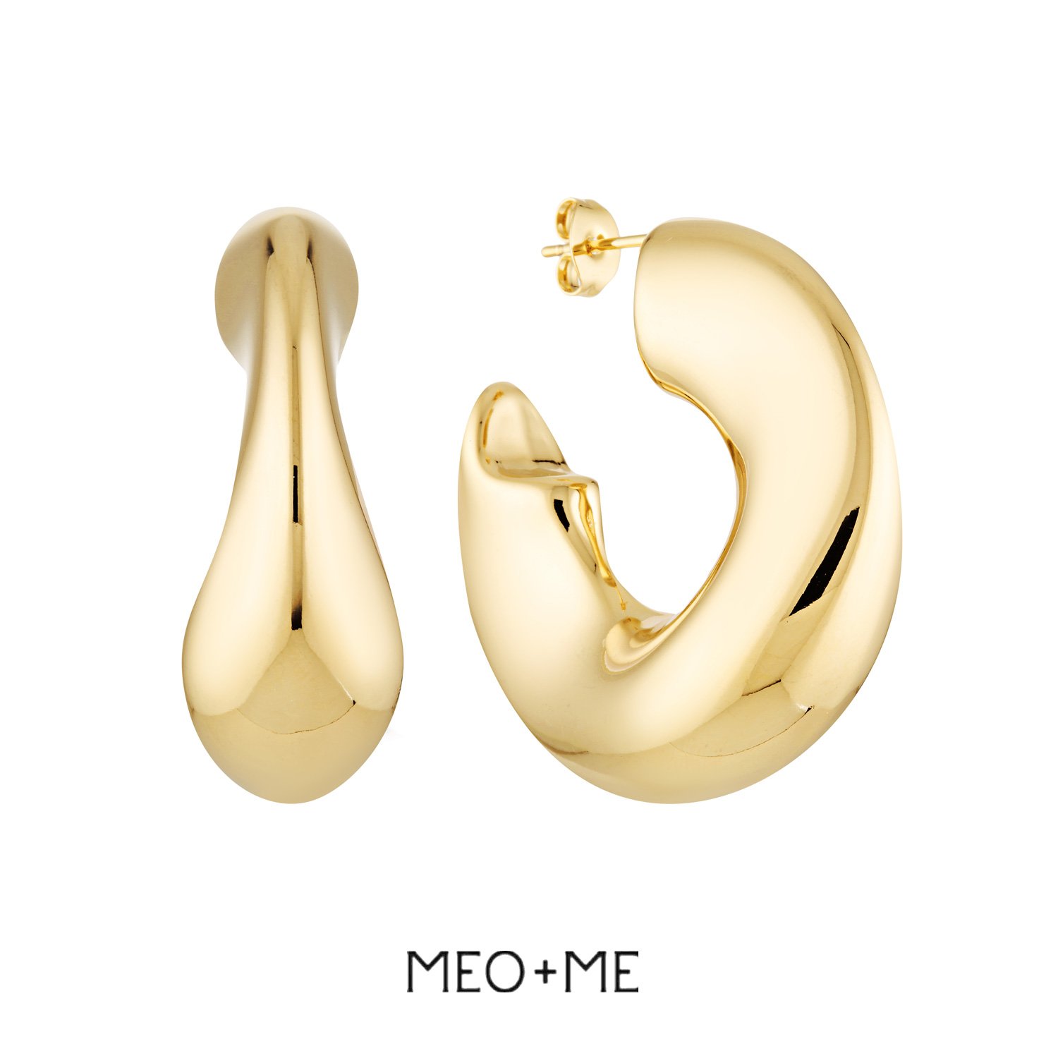 Gold Earrings Photography for Meo and Me