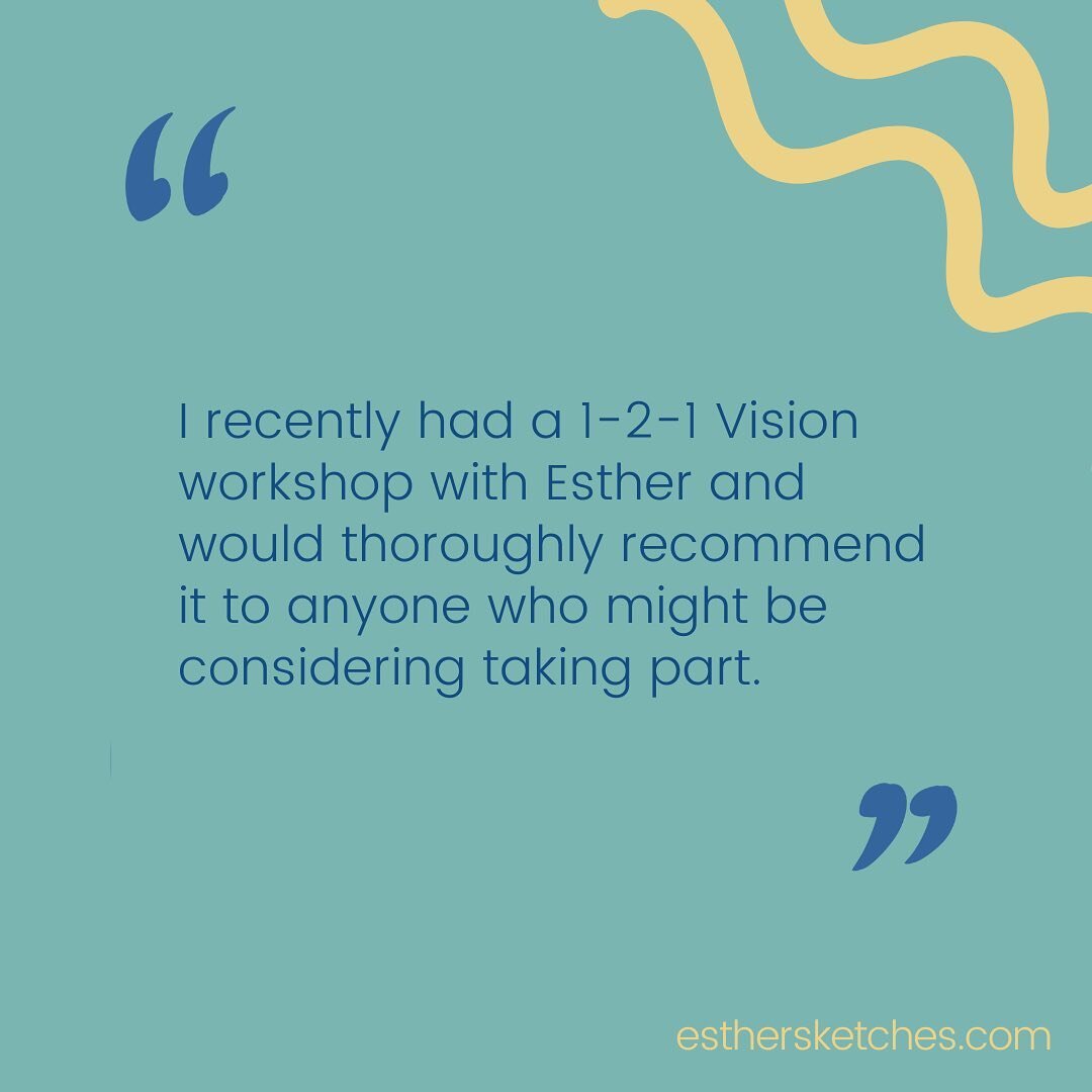 I&rsquo;m grateful to be able to share some wonderful feedback from a recent 1-2-1 vision workshop with the lovely Katy 💫 

&ldquo;I recently had a 1-2-1 Visualise 2024 workshop with Esther and would thoroughly recommend it to anyone who might be co