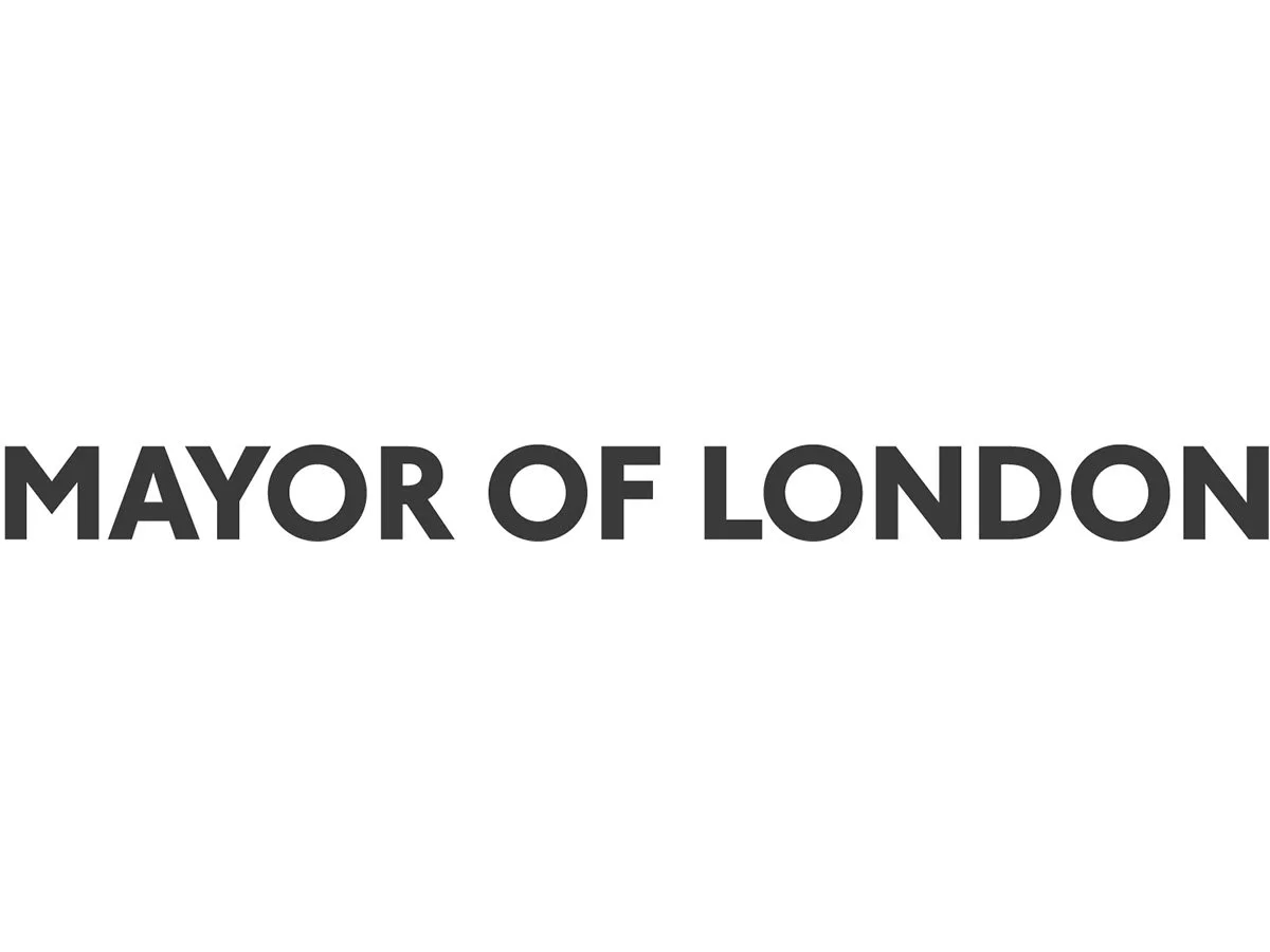 Black and white Mayor of London logo