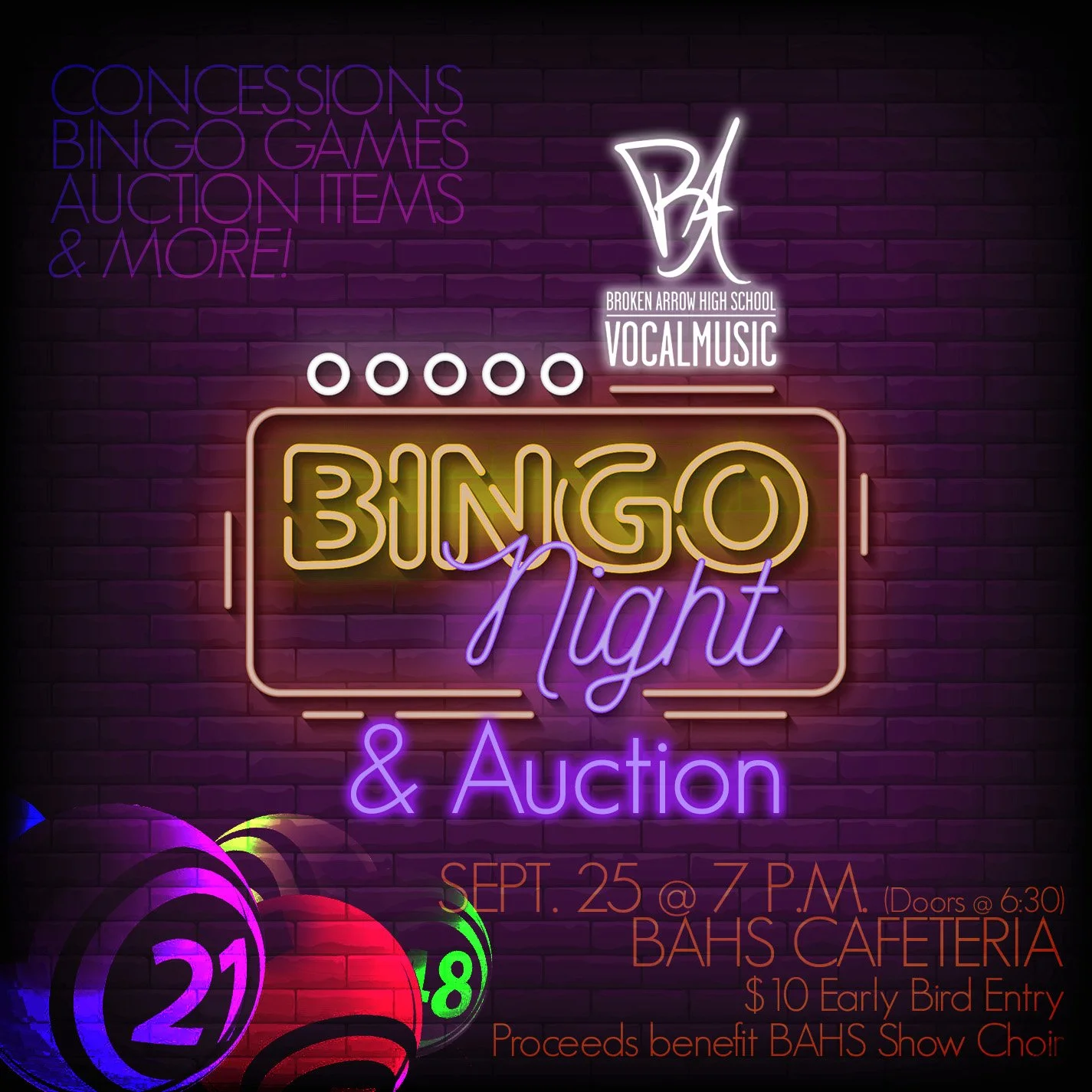 BAHS Choir Bingo Night