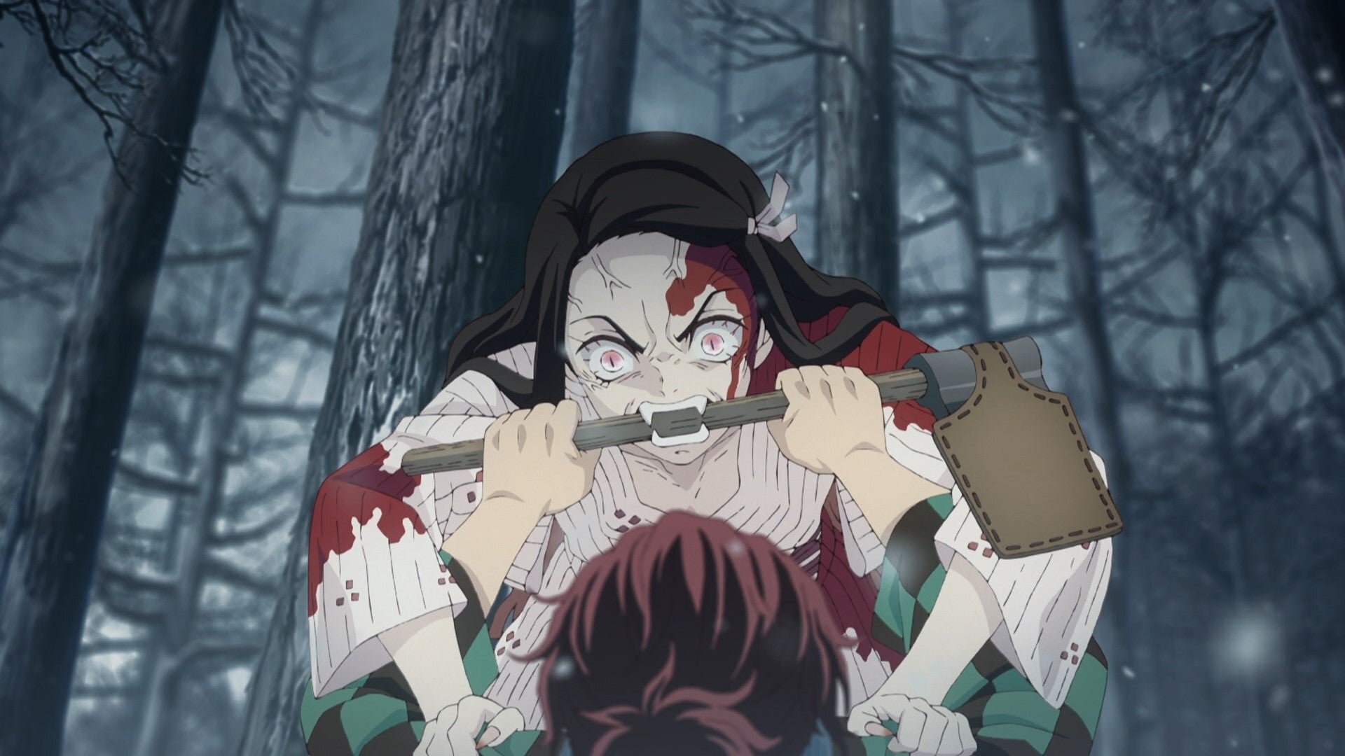 Demon Slayer: Kimetsu no Yaiba Episode 13: Zenitsu protects Nezuko's box