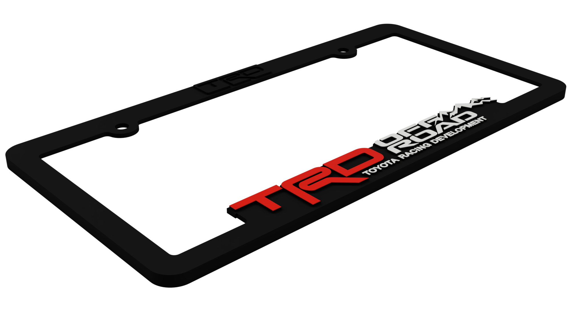 TRD Off Road Toyota Racing Development License Plate Frame and Sticker