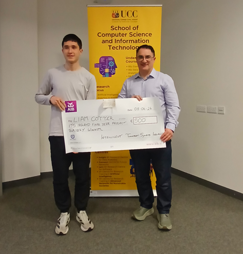 Liam Cotter as the winner of the ITS Bursary 2026 of Intelligent Transport Systems in the field of mobility