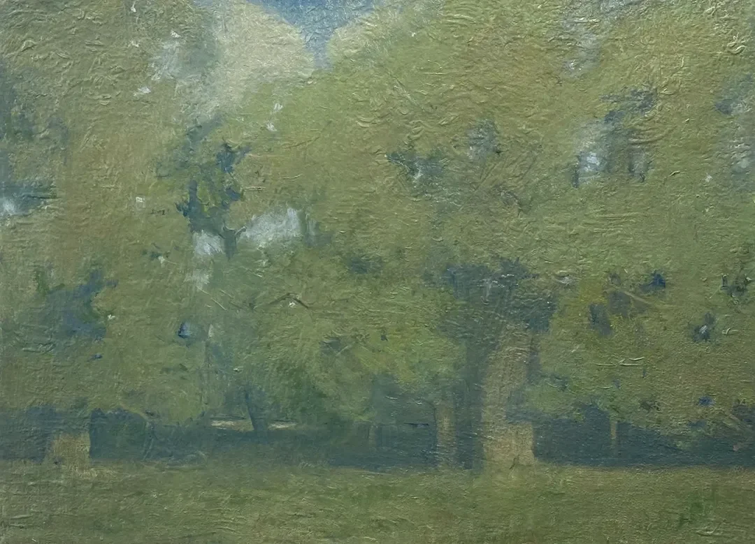 Dyrehaven Oaks , 30 x 40 cm oil on canvas. 