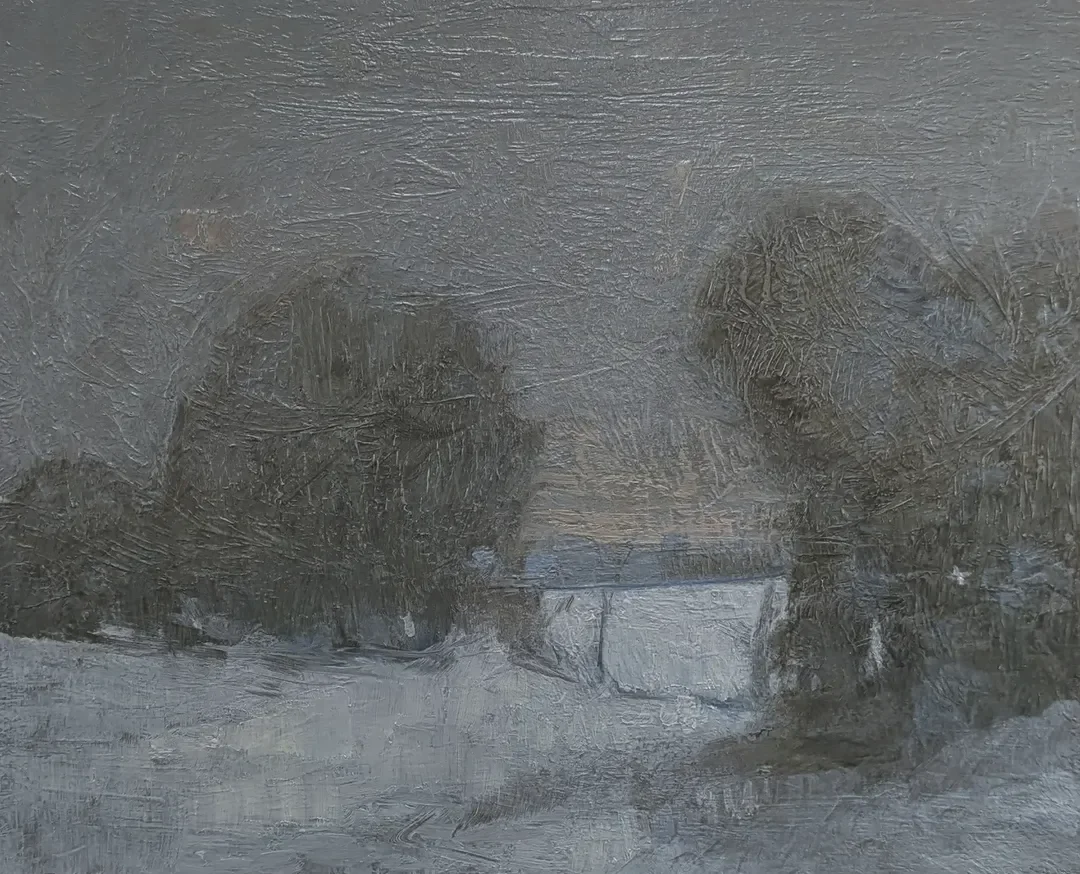 Winter Landscape, 20.5 x 25.5 cm oil on panel 🔴