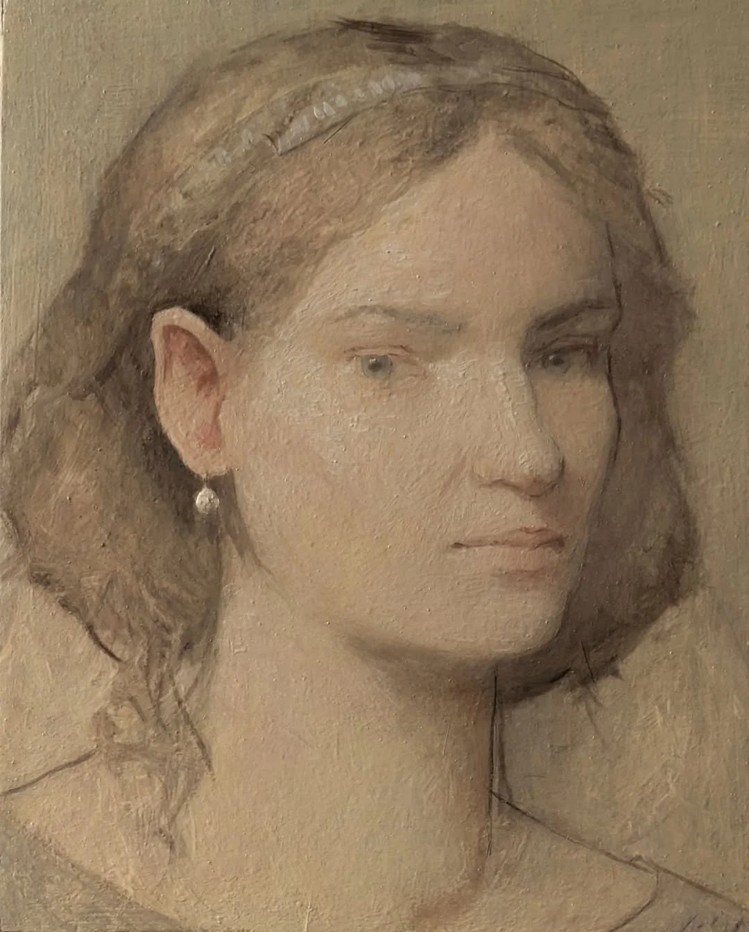 Danish Girl, 20 x 25 cm. Oil on oak panel
2026