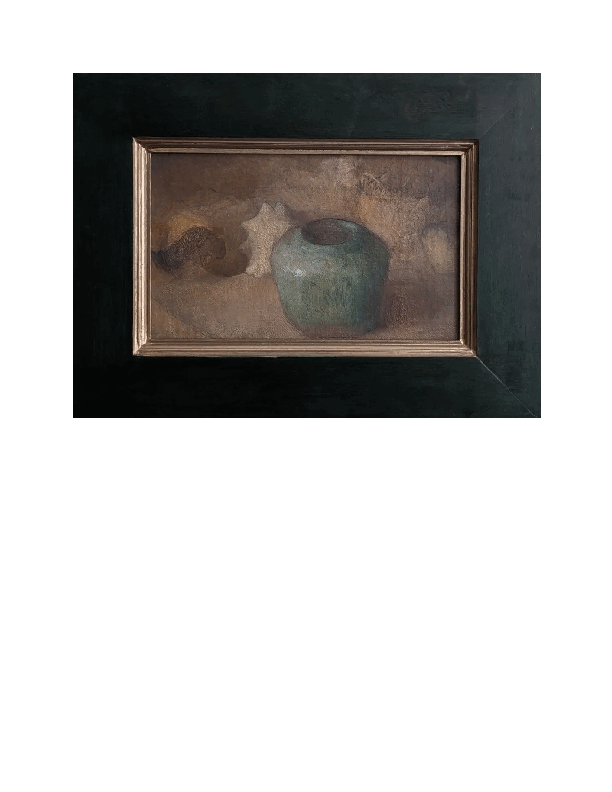 Gingerjar with gourds and fox pelt