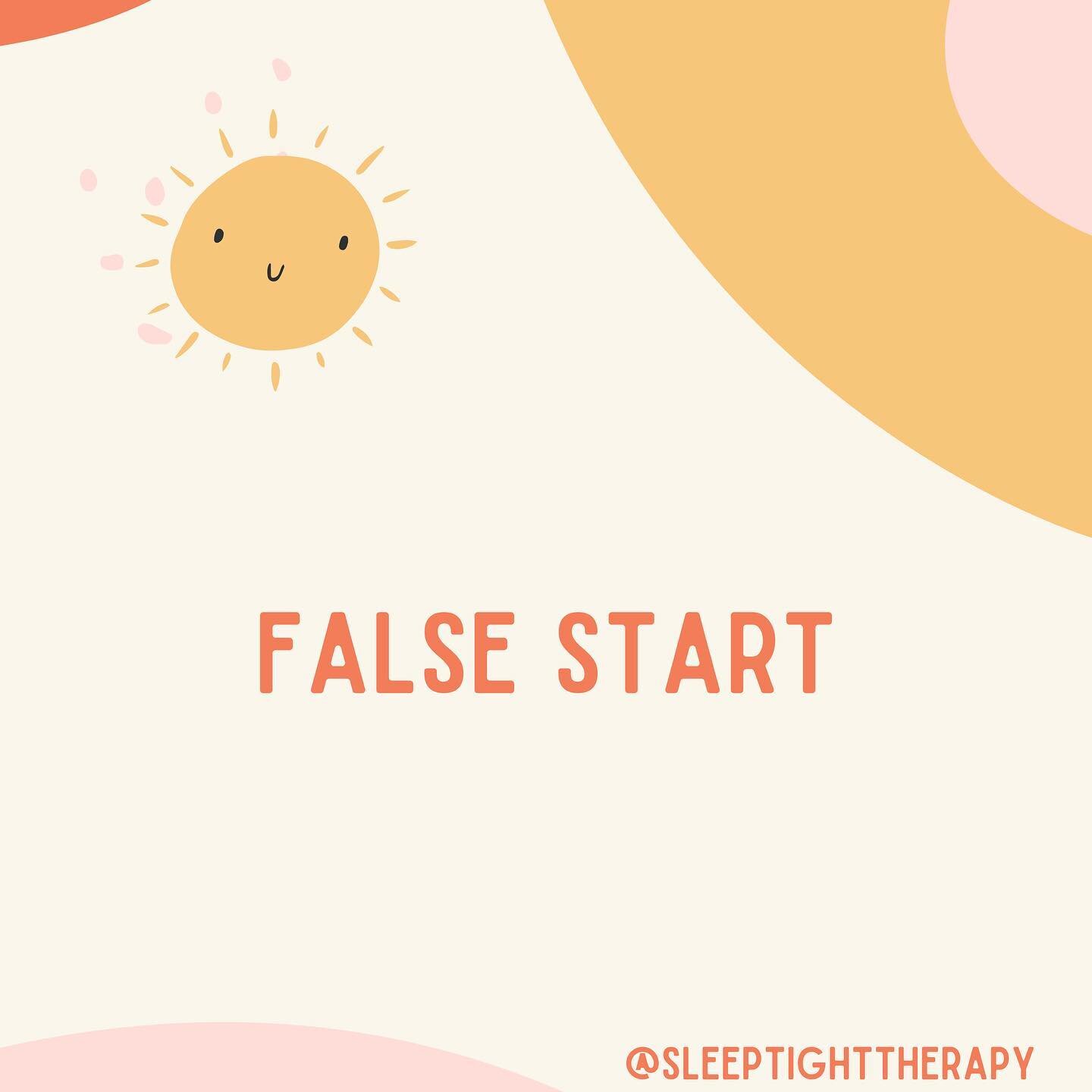 Allllll about false starts 😩⤵️⠀
⠀
✨What is a false start? A false start is when baby wakes up after 1 sleep cycle. This typically happens 30-45 minutes after bedtime. ⠀
⠀
✨Why do false starts happen? The most common cause of a false start is baby be