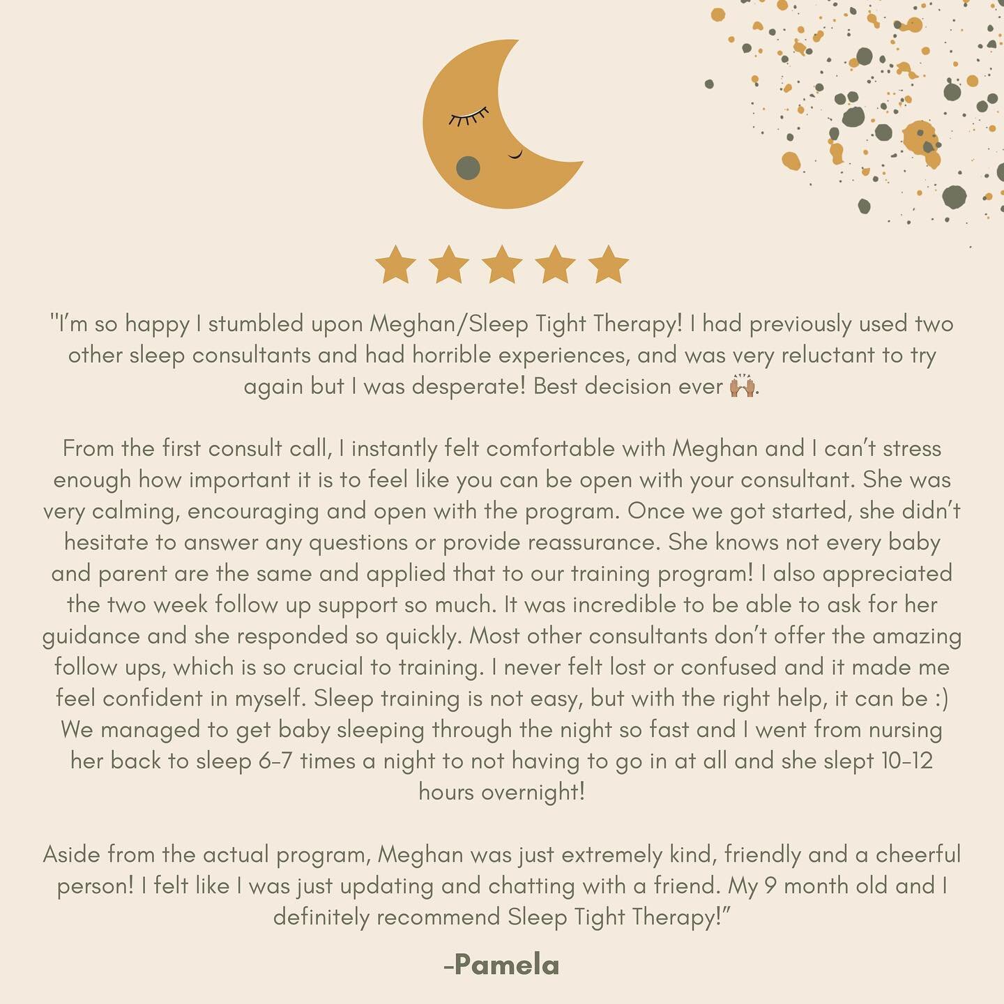 New client review! 🌙🥳