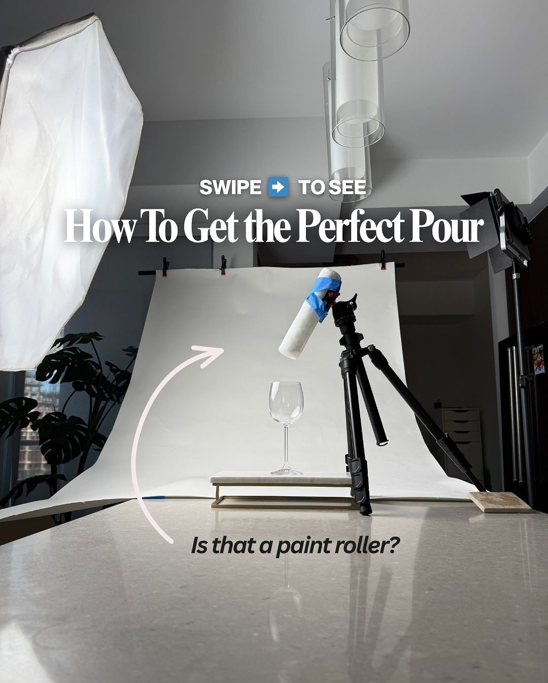 Have you ever tried to film that perfect aesthetic wine pour&hellip; only for it to splash, bubble, or go everywhere? 🍷

Here&rsquo;s the secret: we pour our wine through a paint roller. It helps create a smooth, solid stream with no air pockets, so