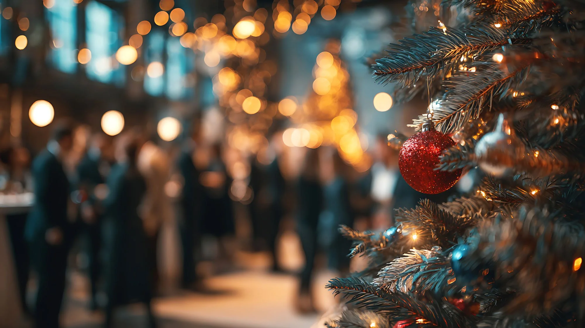Christmas tree in restaurant