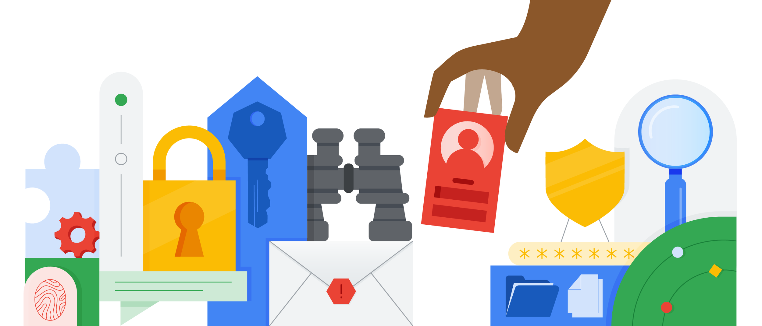 A hero illustration to be used for various blog posts related to data security