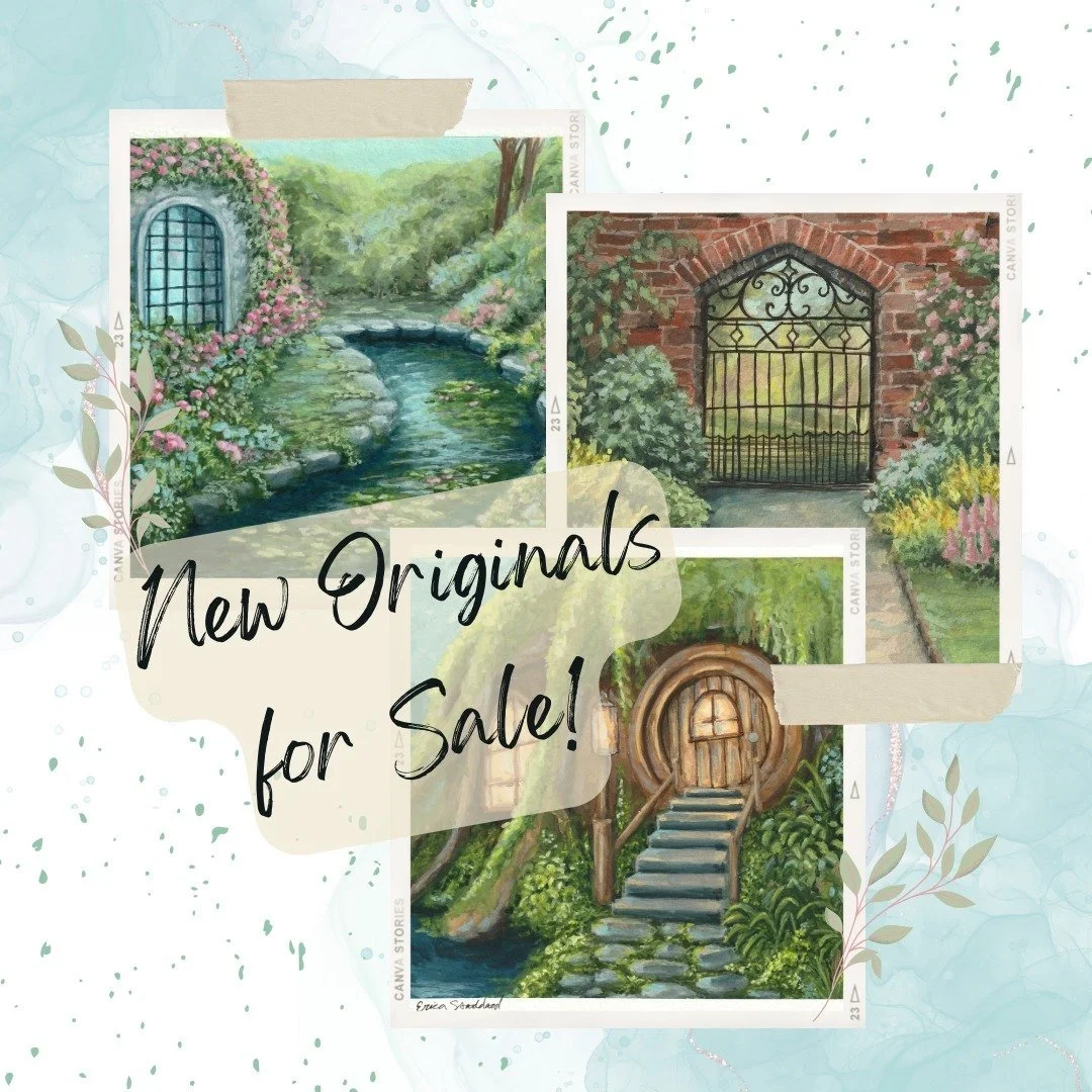 🎨✨ Exciting news! Fresh originals are now live on my Etsy shop - check out the link in my bio to explore more than just the three beauties shown here!

I've been out of the practice of recording any of my process and making art in general. So these 