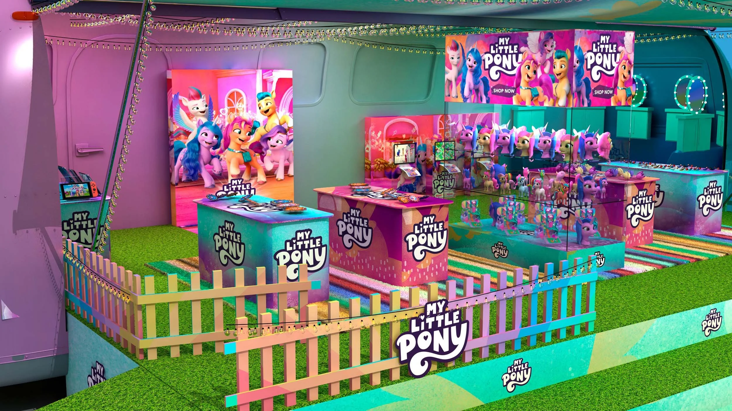 Experiential Tour Trailer · Converted Mobile Trailer, Integrated Merchandising Fixtures & Themed Interactive Zones.
