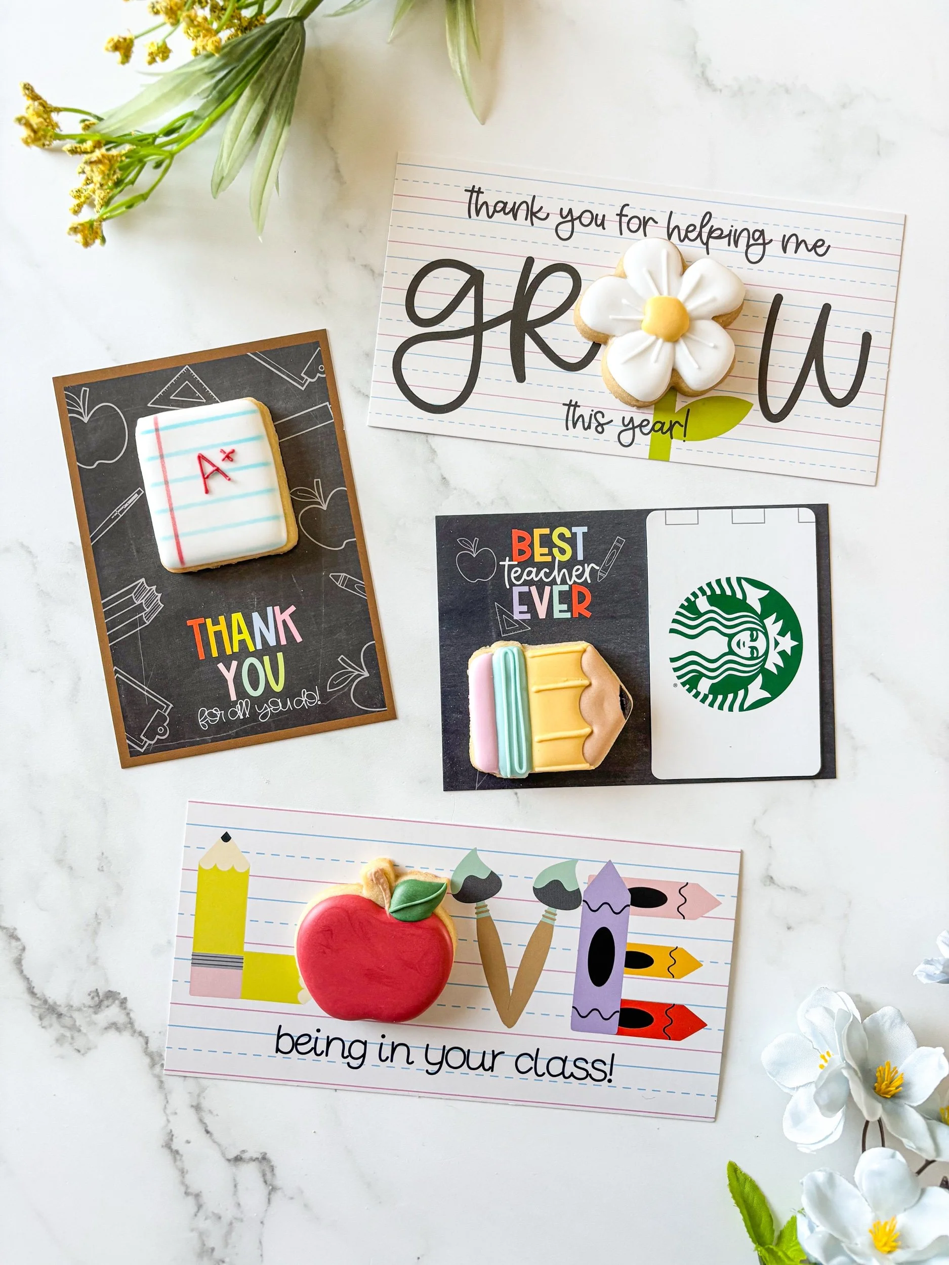 Teacher Appreciation Cookie Cards
