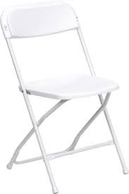 White folding chair