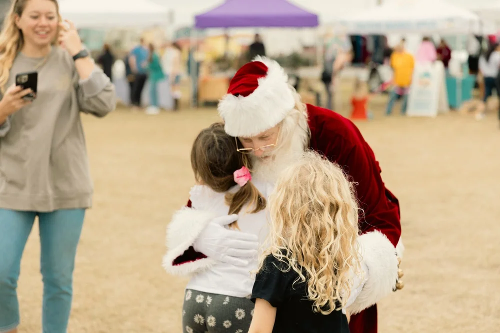 A big hug for Santa