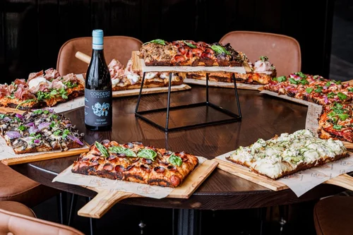 A selection of Roman-style pizzas at Ella’s