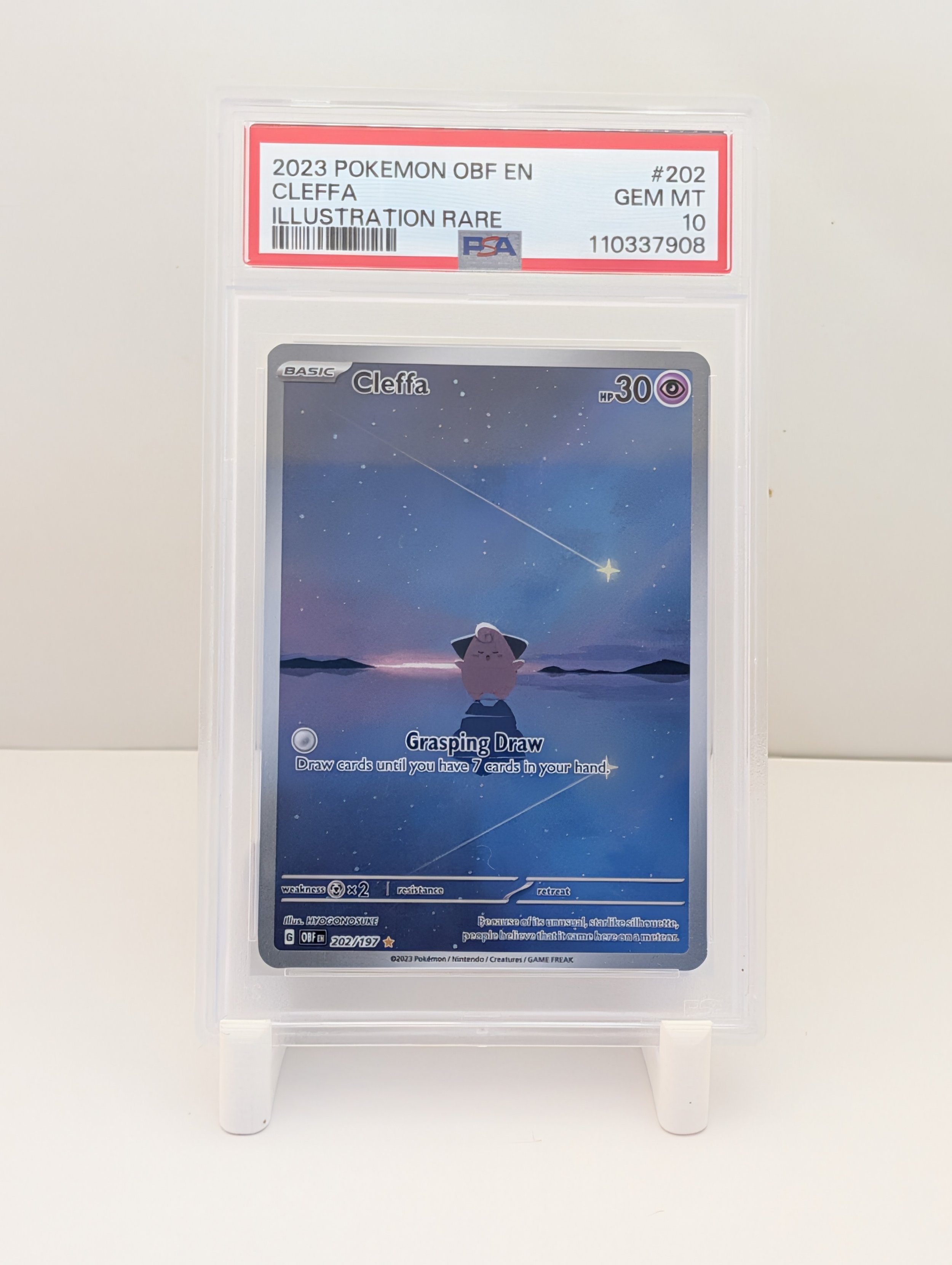 Cleffa Illustration Rare PSA 10 | Obsidian Flames 2023