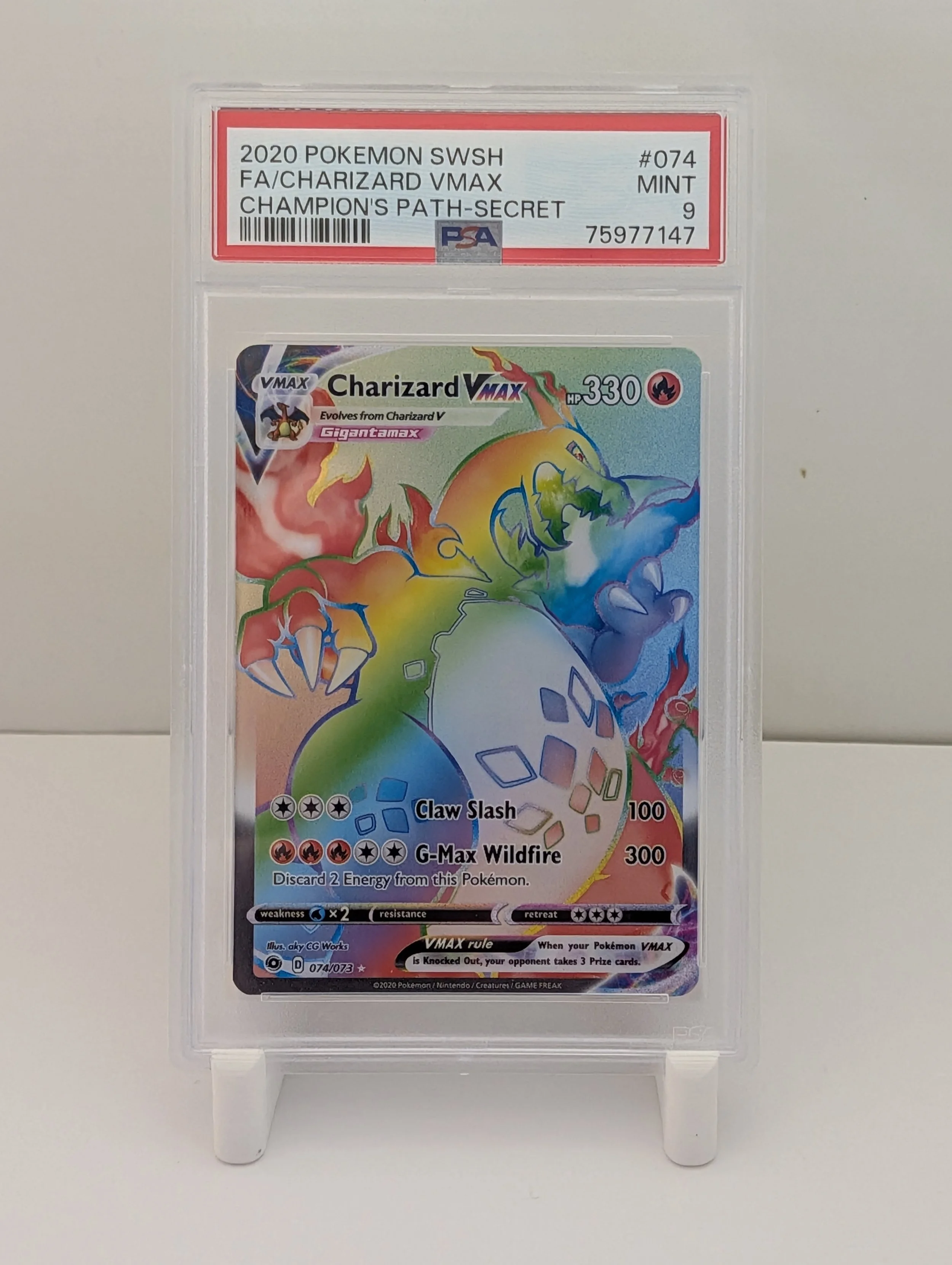 Charizard VMAX PSA 9 | Champions Path 2020 Secret Rare #074